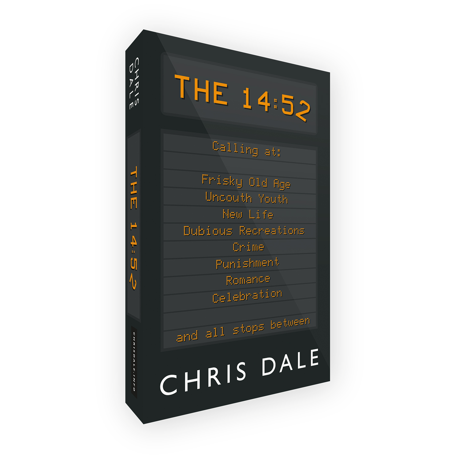 'The 14:52' is a bespoke cover design for dramedy novel, by the author Chris Dale.. The book cover was designed by Mark Thomas, of coverness.com. To find out more about my book design services, please visit www.coverness.com.