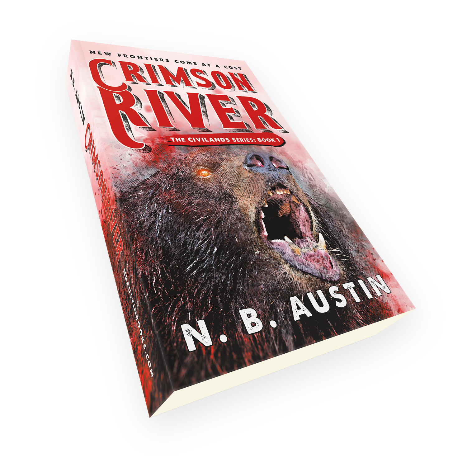 'Crimson River' is book one in an alt-history mystical Western adventure series, by author NB Austin. The book cover & interior were designed by Mark Thomas, of coverness.com. To find out more about my book design services, please visit www.coverness.com.