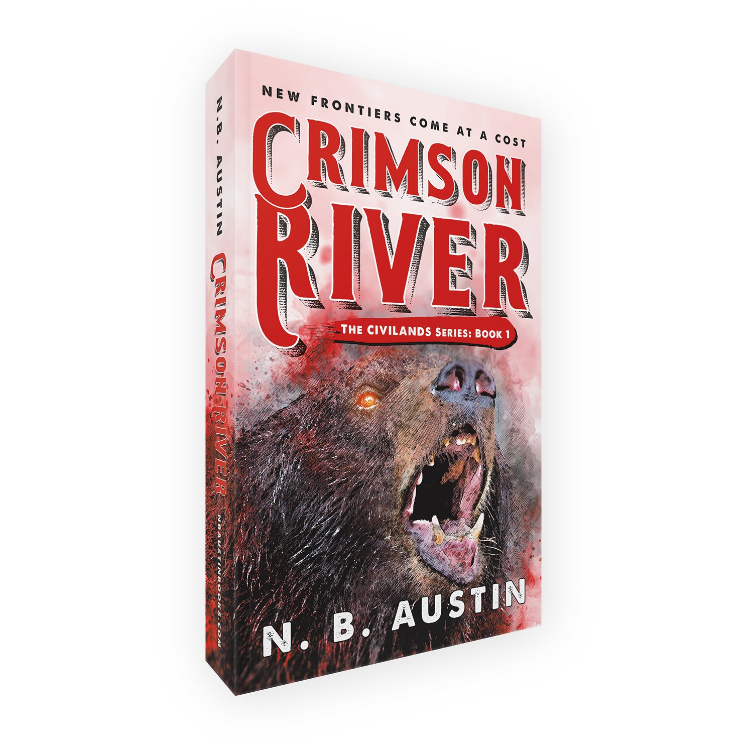 'Crimson River' is book one in an alt-history mystical Western adventure series, by author NB Austin. The book cover & interior were designed by Mark Thomas, of coverness.com. To find out more about my book design services, please visit www.coverness.com.