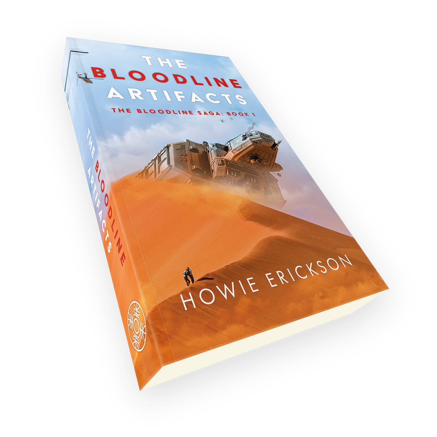 'The Bloodline Artifacts' is book one in a great dual-world scifi thriller series, by author Howie Erickson. The book cover was designed by Mark Thomas, of coverness.com. To find out more about my book design services, please visit www.coverness.com.