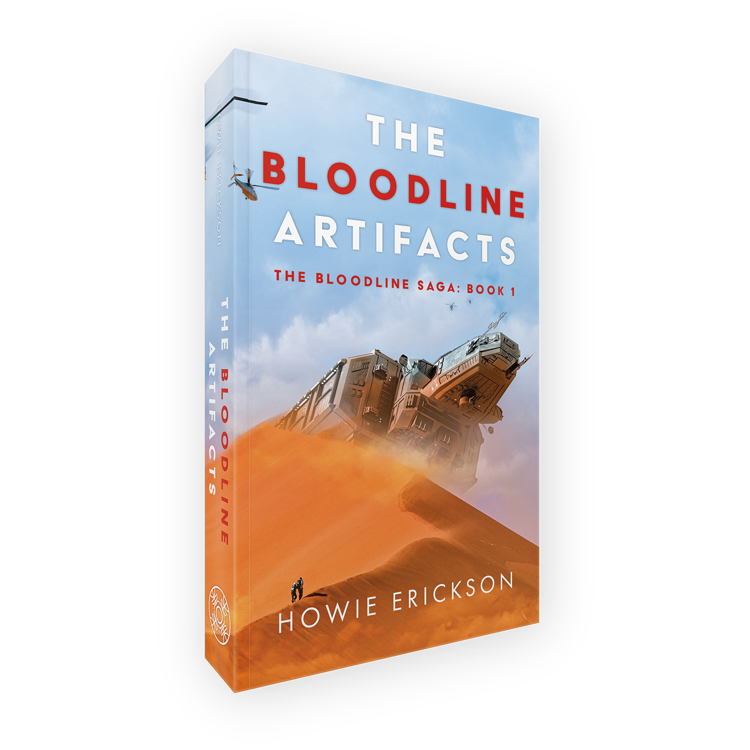 'The Bloodline Artifacts' is book one in a great dual-world scifi thriller series, by author Howie Erickson. The book cover was designed by Mark Thomas, of coverness.com. To find out more about my book design services, please visit www.coverness.com.