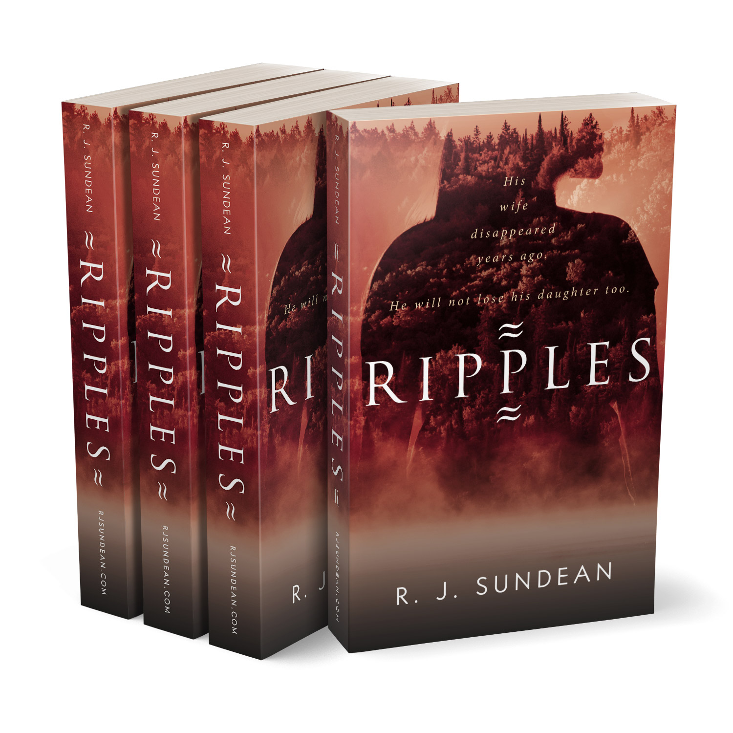 'Ripples' is an atmospheric threat thriller. The author is RJ Sundean. The cover and interior design of the book are by Mark Thomas. To learn more about what Mark could do for your book, please visit coverness.com.