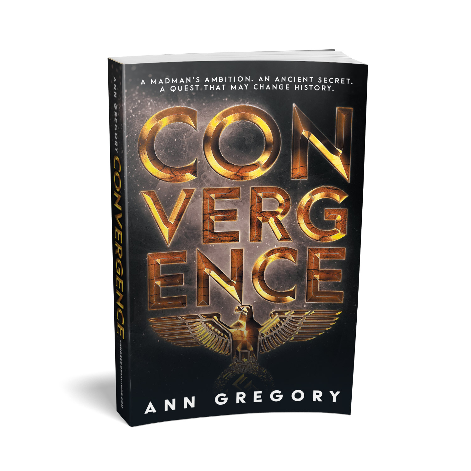 'Convergence' is a globe-trotting, pre-WWII conspiracy thriller. The author is Ann Gregory. The book cover design is by Mark Thomas. To learn more about what Mark could do for your book, please visit coverness.com.