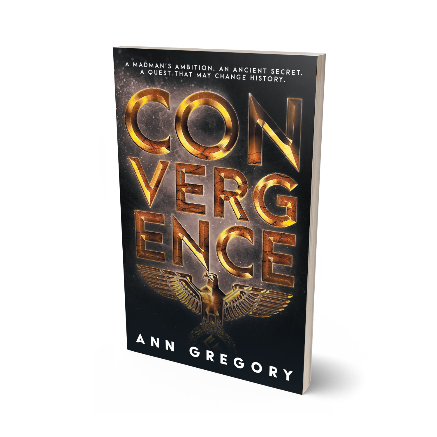 'Convergence' is a globe-trotting, pre-WWII conspiracy thriller. The author is Ann Gregory. The book cover design is by Mark Thomas. To learn more about what Mark could do for your book, please visit coverness.com.