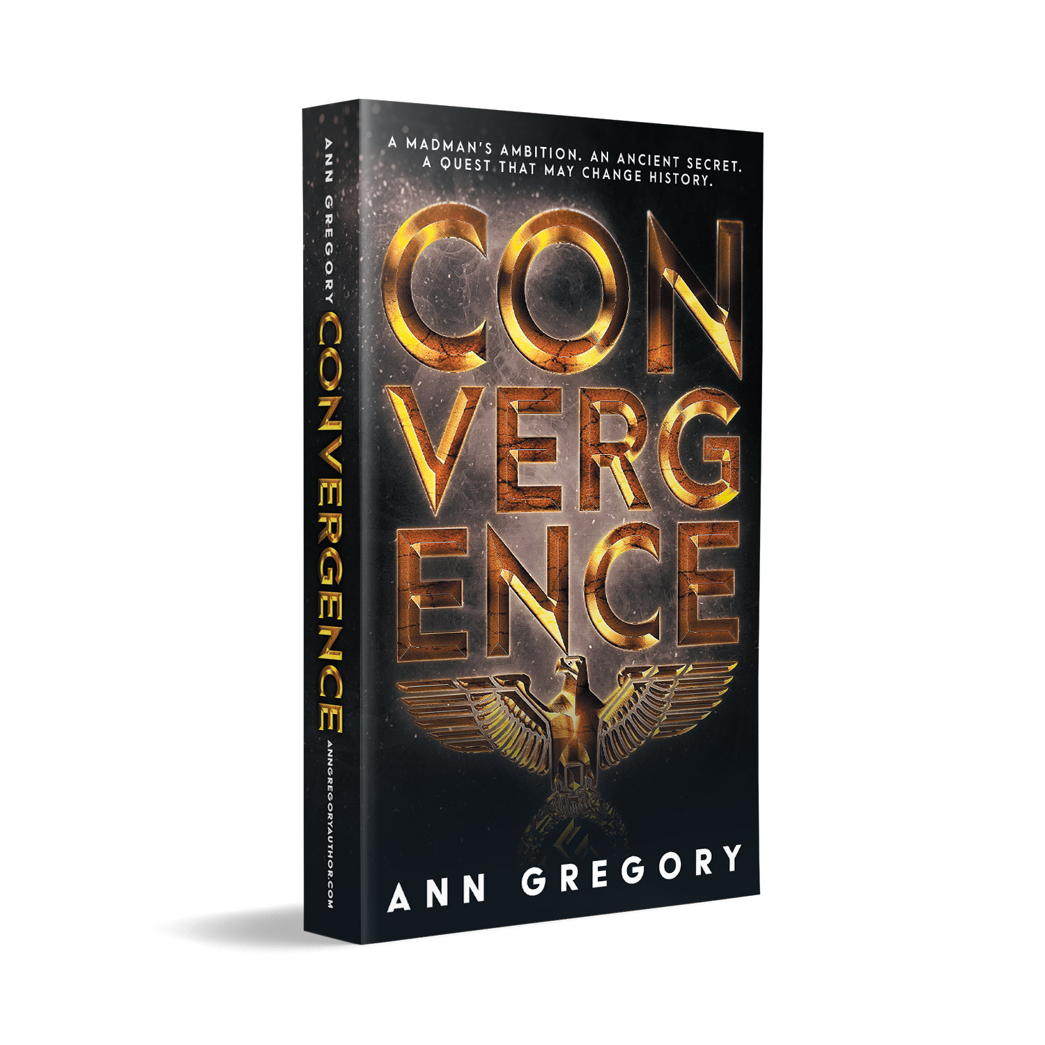 'Convergence' is a globe-trotting, pre-WWII conspiracy thriller. The author is Ann Gregory. The book cover design is by Mark Thomas. To learn more about what Mark could do for your book, please visit coverness.com.