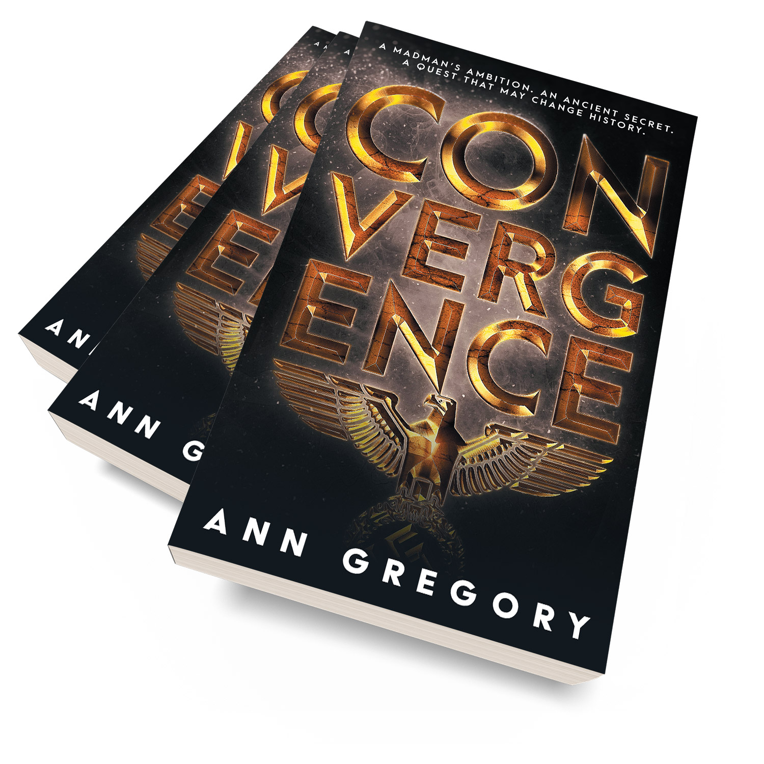 'Convergence' is a globe-trotting, pre-WWII conspiracy thriller. The author is Ann Gregory. The book cover design is by Mark Thomas. To learn more about what Mark could do for your book, please visit coverness.com.