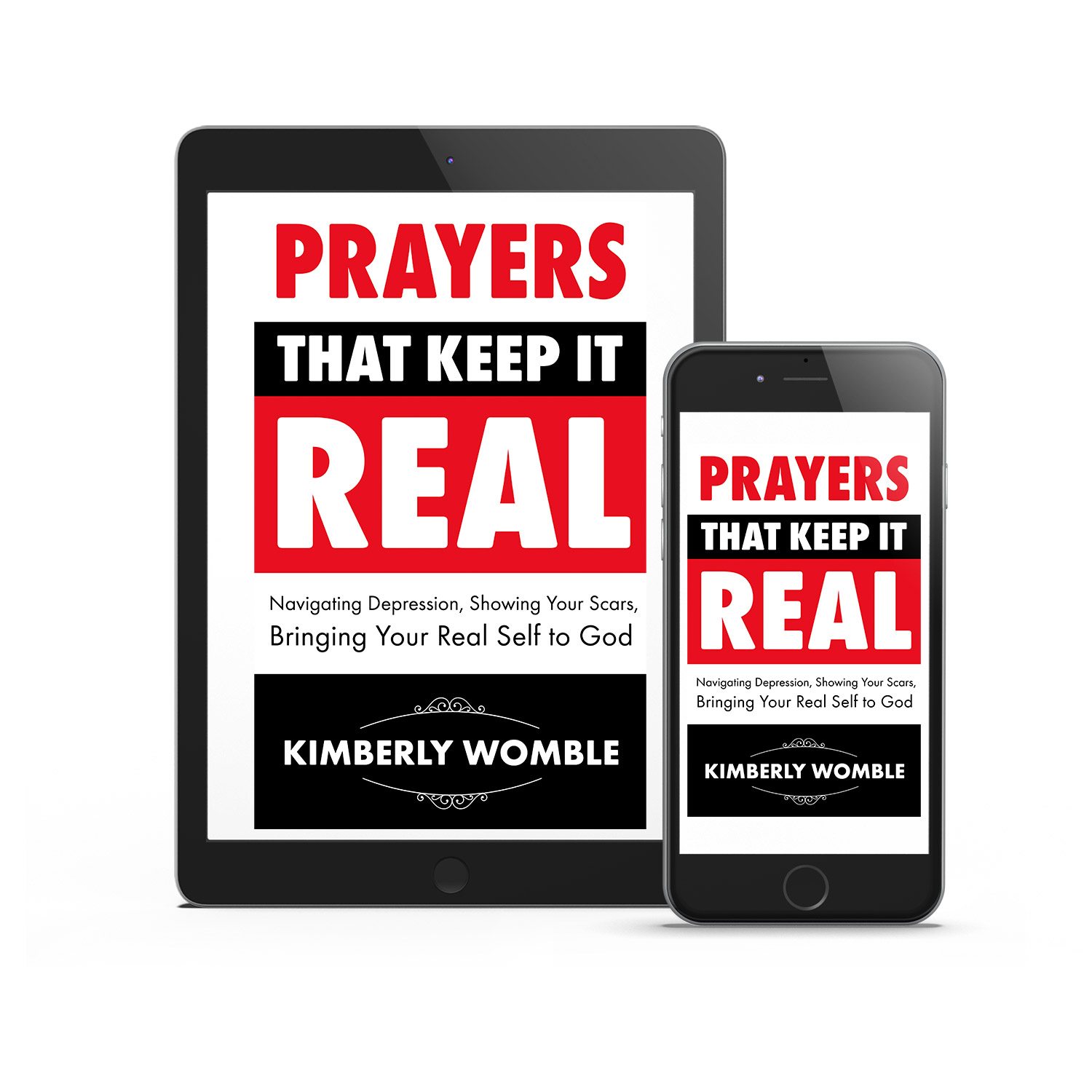 'Prayers That Keep It Real' is a faith-based, self-help book. The author is Kimberly Womble. The book cover & interior design are by Mark Thomas. To learn more about what Mark could do for your book, please visit coverness.com.