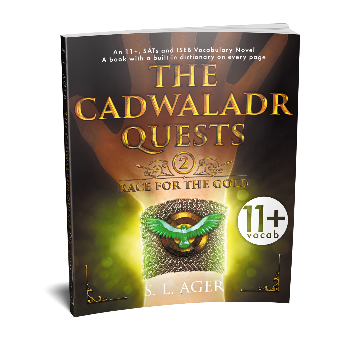 'The Cadwaladr Quests' is unique, story-based, educational tool that teaches young readers nearly 3000 exam-level English words. The author is S L Ager. The book cover and interior design are by Mark Thomas. To learn more about what Mark could do for your book, please visit coverness.com.