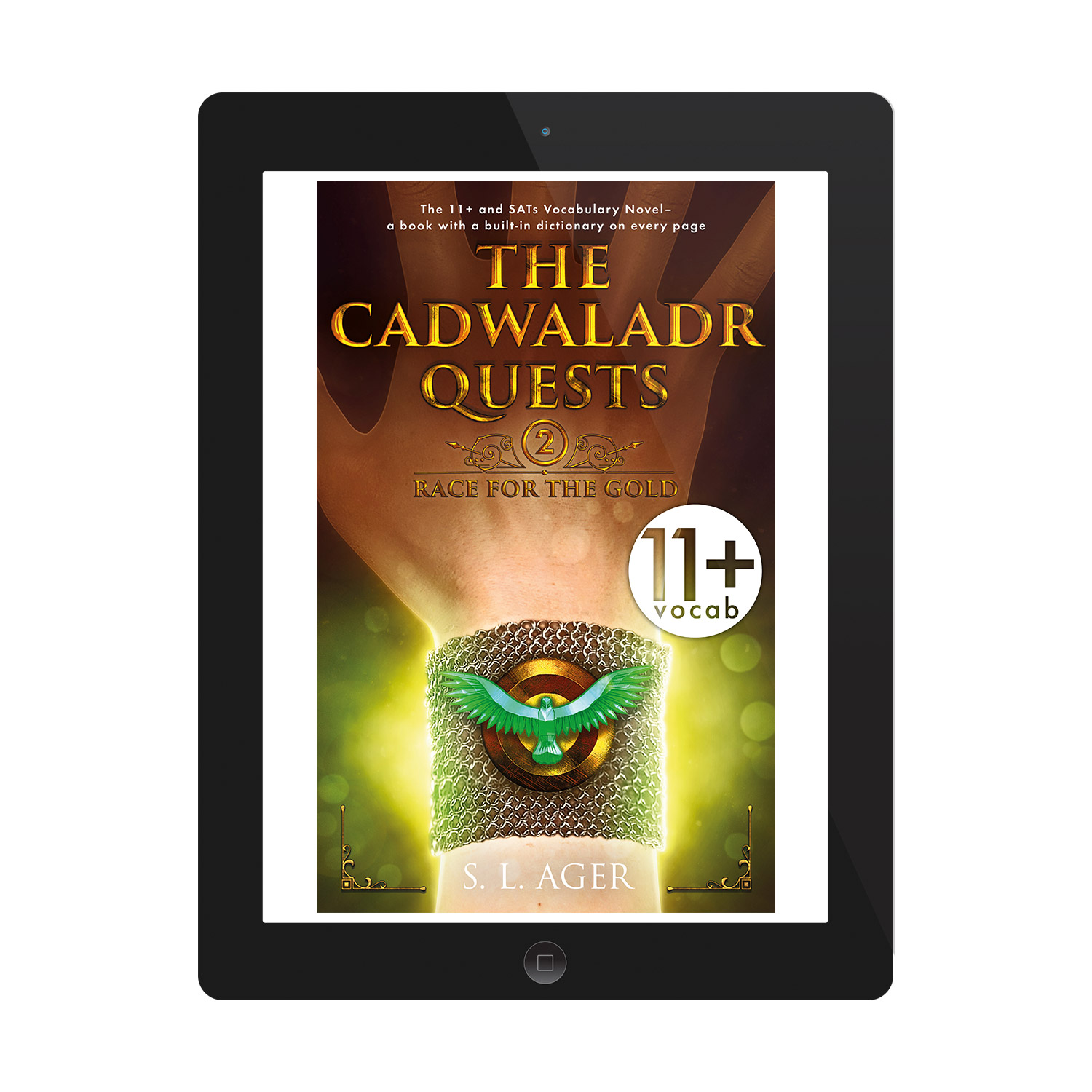 'The Cadwaladr Quests' is unique, story-based, educational tool that teaches young readers nearly 3000 exam-level English words. The author is S L Ager. The book cover and interior design are by Mark Thomas. To learn more about what Mark could do for your book, please visit coverness.com.