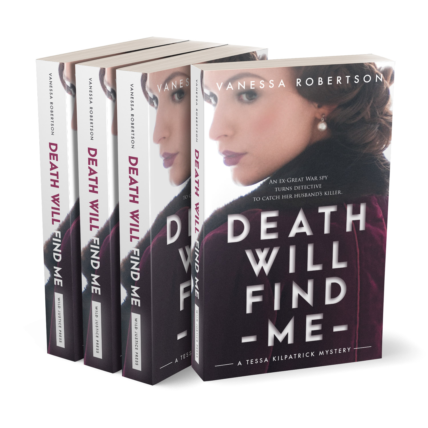 'Death Will Find Me' is a female-centric, between-the-wars mystery thriller. The author is Vanessa Robertson. The book cover design and interior formatting are by Mark Thomas. To learn more about what Mark could do for your book, please visit coverness.com.
