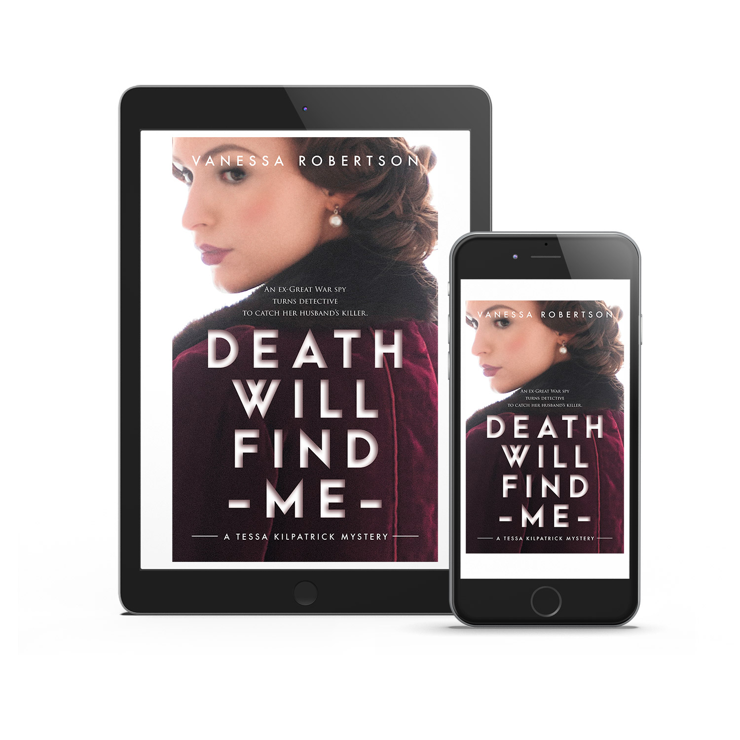 'Death Will Find Me' is a female-centric, between-the-wars mystery thriller. The author is Vanessa Robertson. The book cover design and interior formatting are by Mark Thomas. To learn more about what Mark could do for your book, please visit coverness.com.