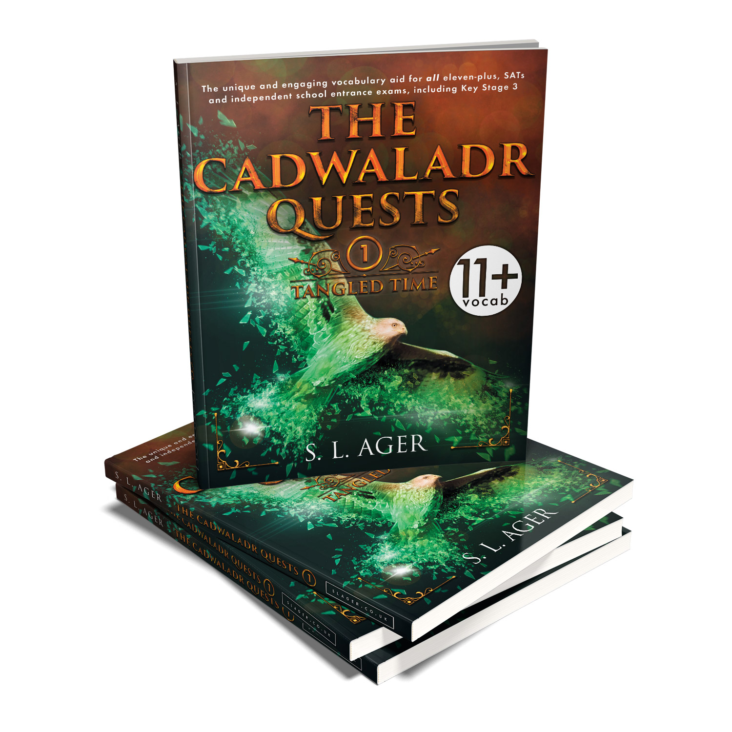 'The Cadwaladr Quests' is unique, story-based, educational tool that teaches young readers nearly 3000 exam-level English words. The author is S L Ager. The book cover and interior design are by Mark Thomas. To learn more about what Mark could do for your book, please visit coverness.com.