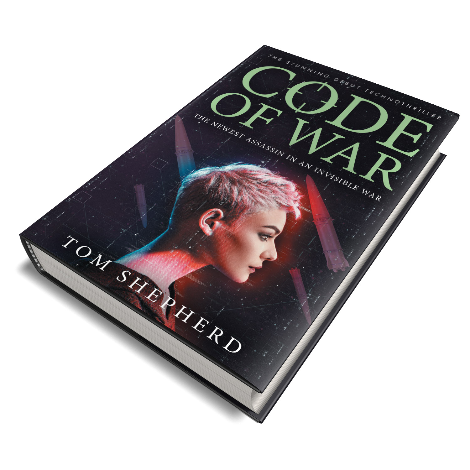 'Code of War' is a bleeding-edge, female-led, military technothriller. The author is Tom Shepherd. The book cover design and interior formatting are by Mark Thomas. To learn more about what Mark could do for your book, please visit coverness.com.