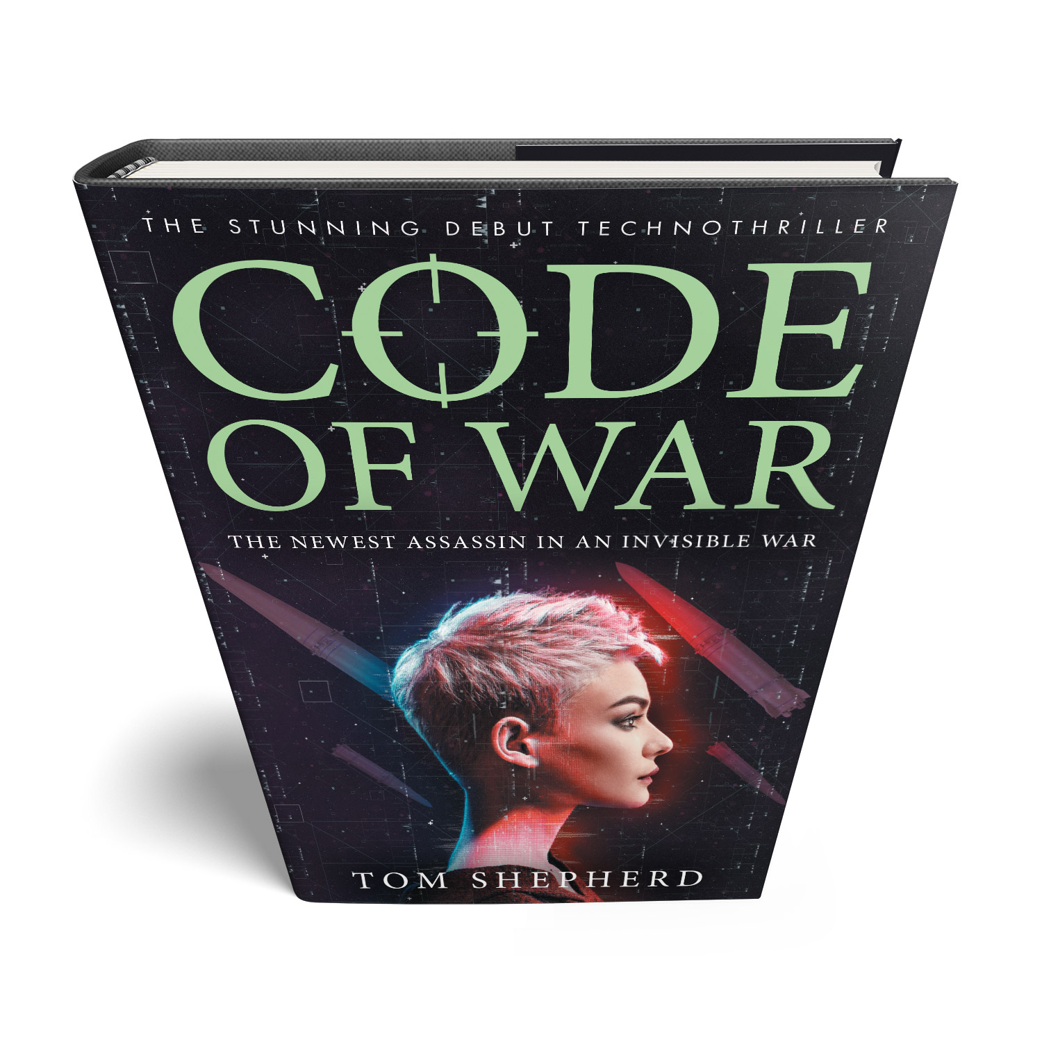 'Code of War' is a bleeding-edge, female-led, military technothriller. The author is Tom Shepherd. The book cover design and interior formatting are by Mark Thomas. To learn more about what Mark could do for your book, please visit coverness.com.