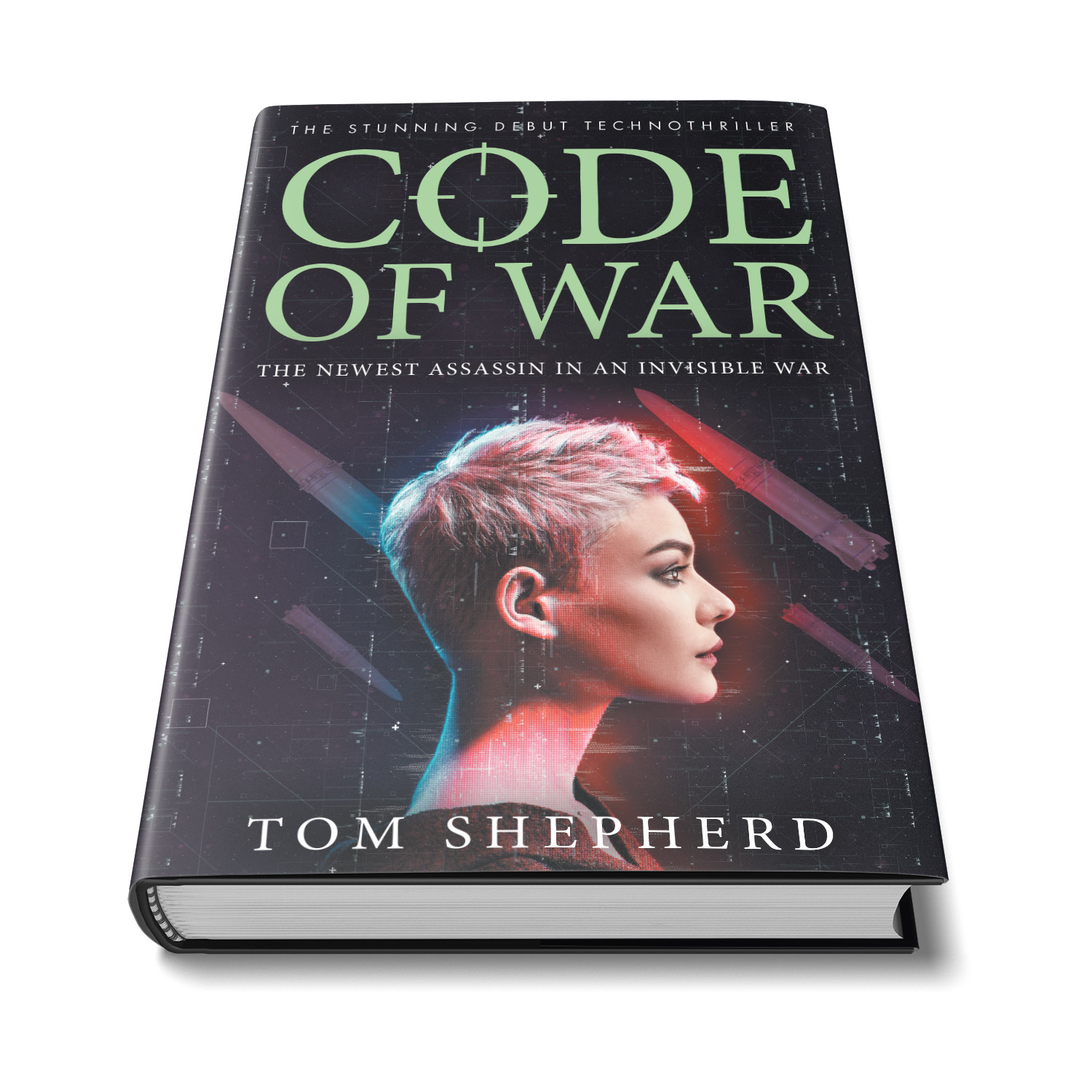 'Code of War' is a bleeding-edge, female-led, military technothriller. The author is Tom Shepherd. The book cover design and interior formatting are by Mark Thomas. To learn more about what Mark could do for your book, please visit coverness.com.