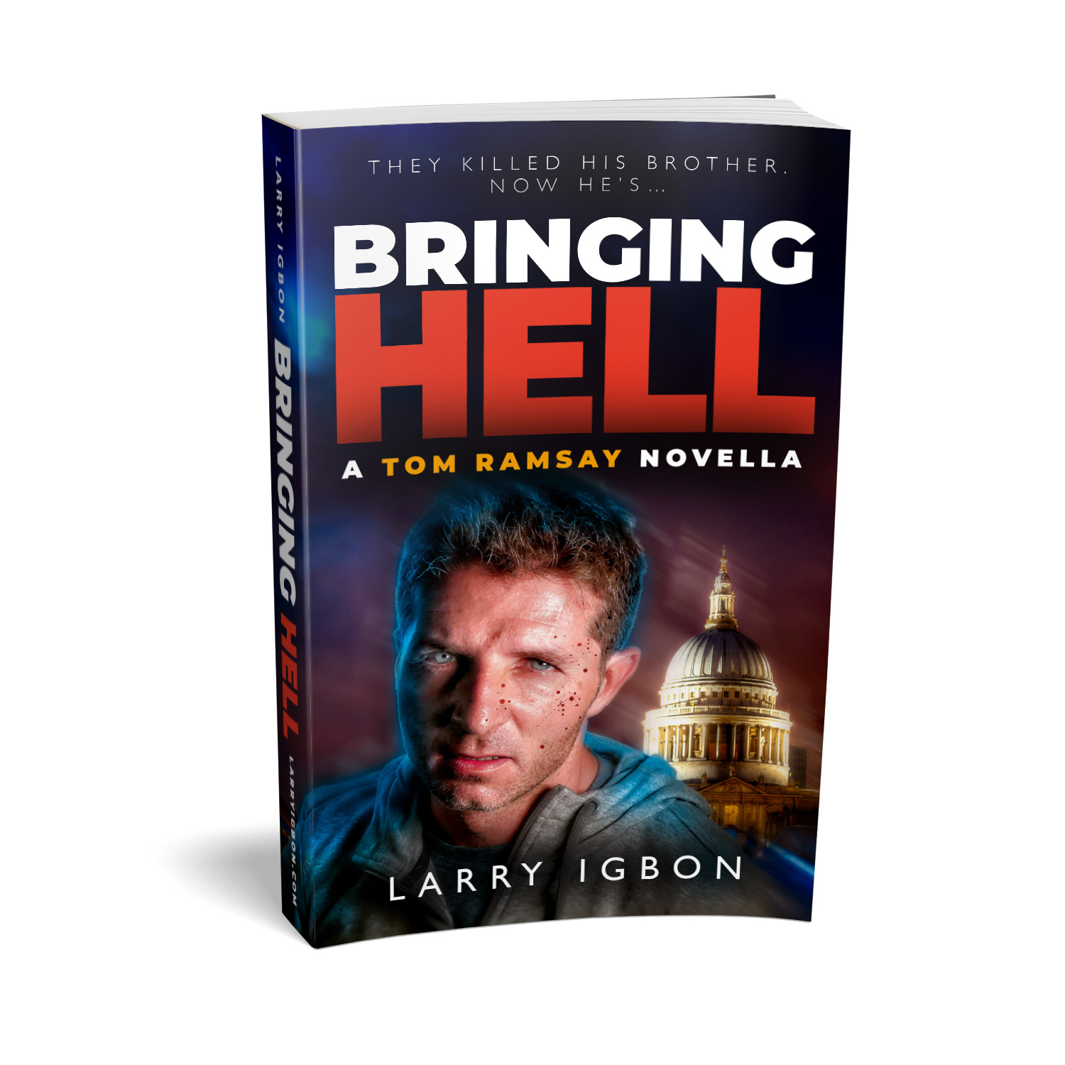 'Bringing Hell' is a hard-bitten revenge thriller. The author is Larry Igbon. The book cover design and interior formatting are by Mark Thomas. To learn more about what Mark could do for your book, please visit coverness.com.