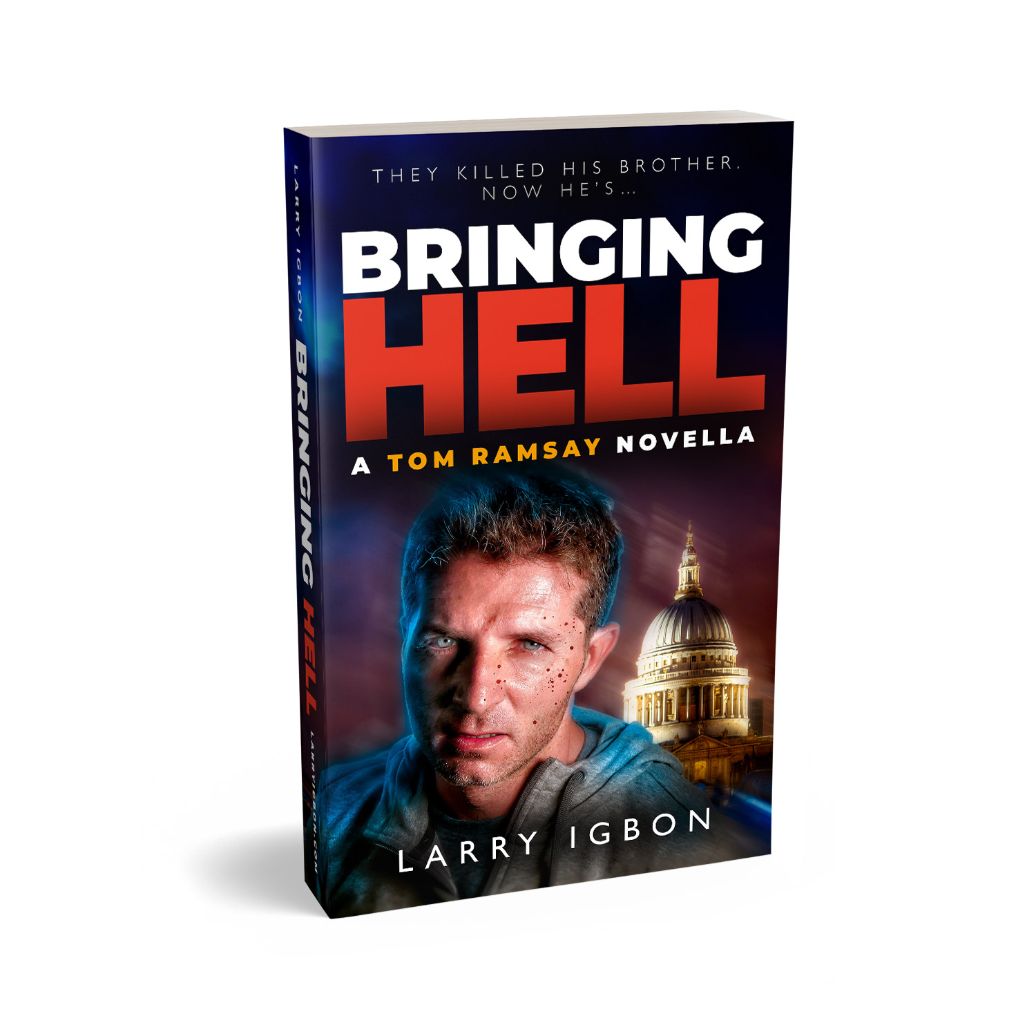 'Bringing Hell' is a hard-bitten revenge thriller. The author is Larry Igbon. The book cover design and interior formatting are by Mark Thomas. To learn more about what Mark could do for your book, please visit coverness.com.