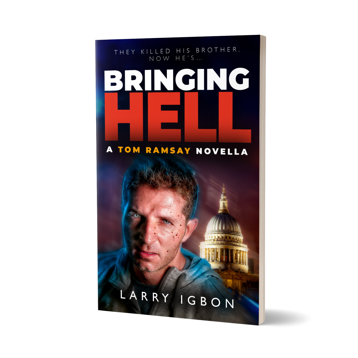 'Bringing Hell' is a hard-bitten revenge thriller. The author is Larry Igbon. The book cover design and interior formatting are by Mark Thomas. To learn more about what Mark could do for your book, please visit coverness.com.