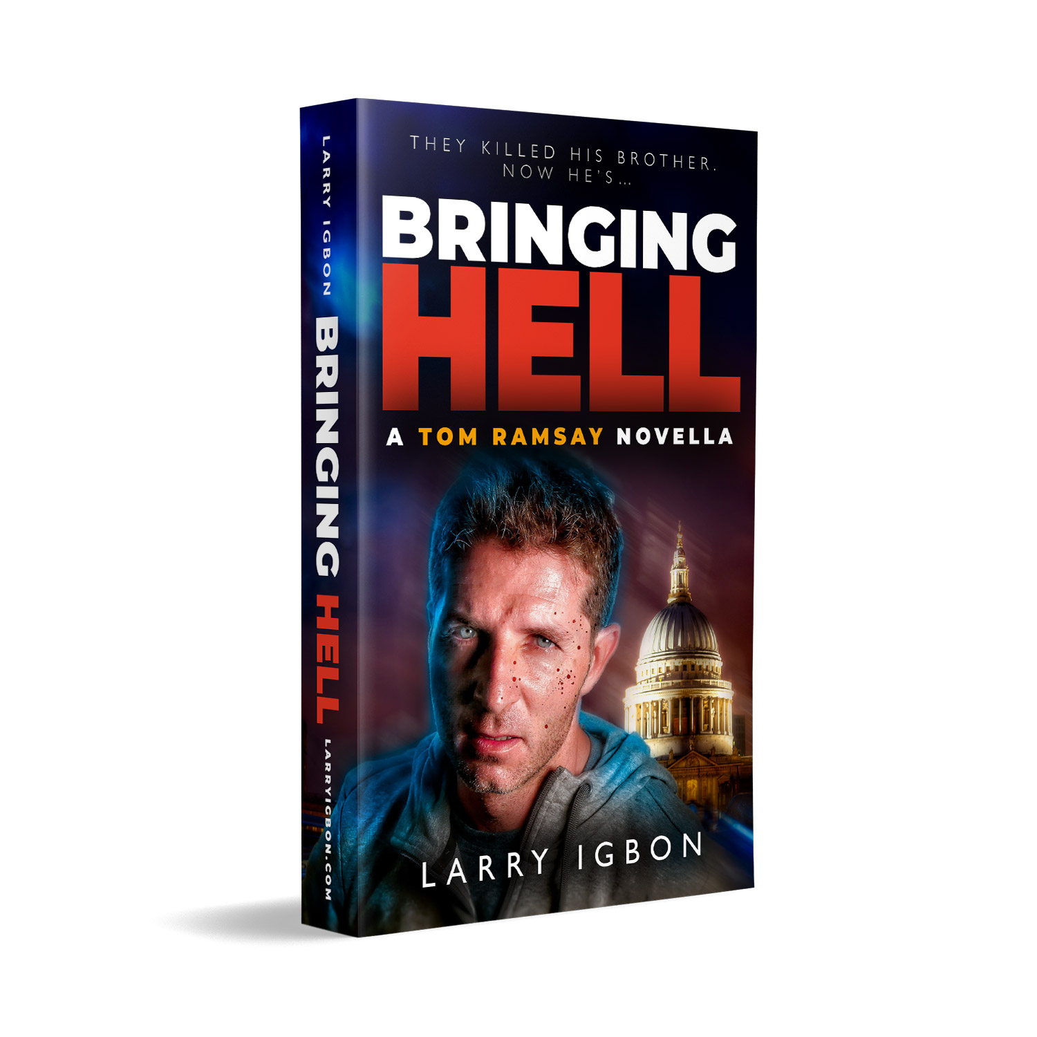 'Bringing Hell' is a hard-bitten revenge thriller. The author is Larry Igbon. The book cover design and interior formatting are by Mark Thomas. To learn more about what Mark could do for your book, please visit coverness.com.