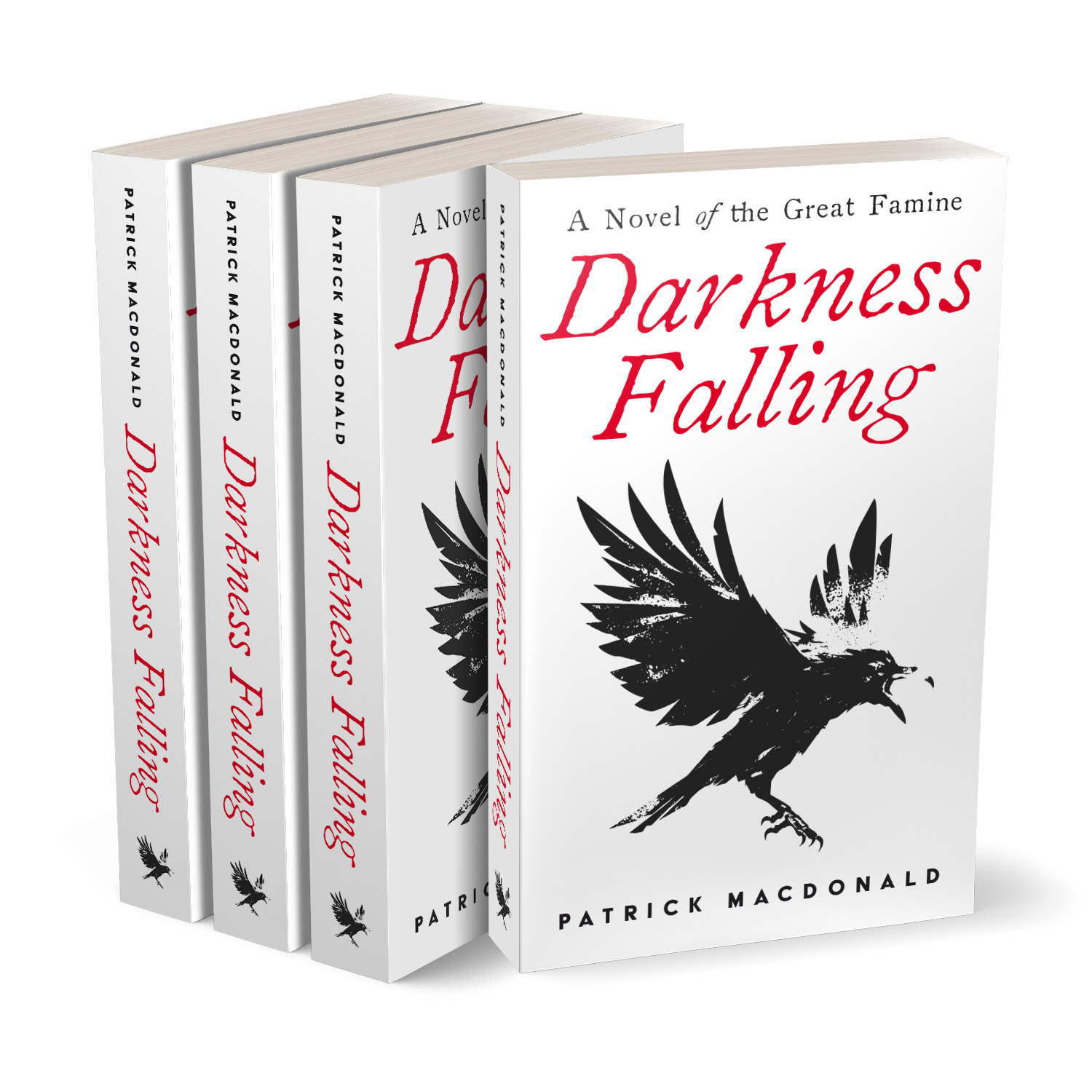 'Darkness Falling' is a sweeping historical novel, set during the Great Famine, in mid 19th Century Ireland. The author is Patrick MacDonald. The book cover design and interior formatting are by Mark Thomas. To learn more about what Mark could do for your book, please visit coverness.com.