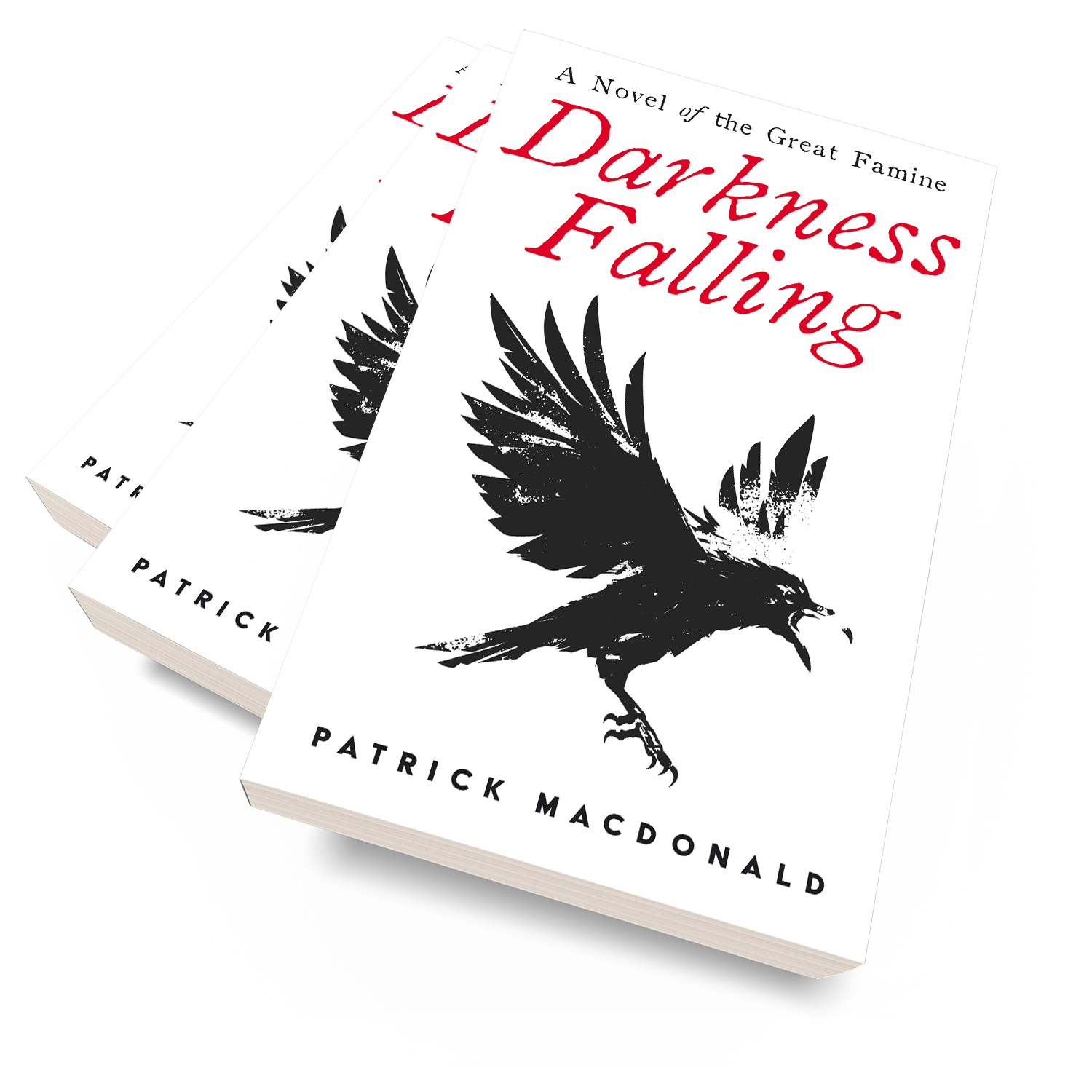 'Darkness Falling' is a sweeping historical novel, set during the Great Famine, in mid 19th Century Ireland. The author is Patrick MacDonald. The book cover design and interior formatting are by Mark Thomas. To learn more about what Mark could do for your book, please visit coverness.com.