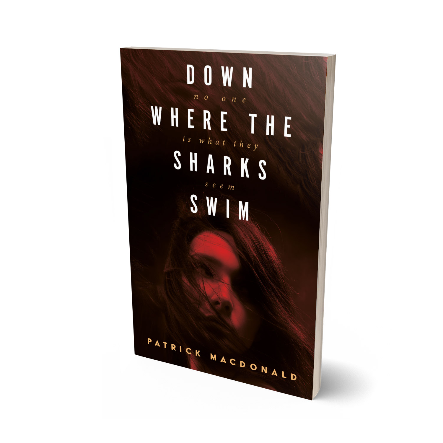 'Down Where The Sharks Swim' is a London set, female-focussed novel. The author is Patrick MacDonald. The book cover design and interior formatting are by Mark Thomas. To learn more about what Mark could do for your book, please visit coverness.com.