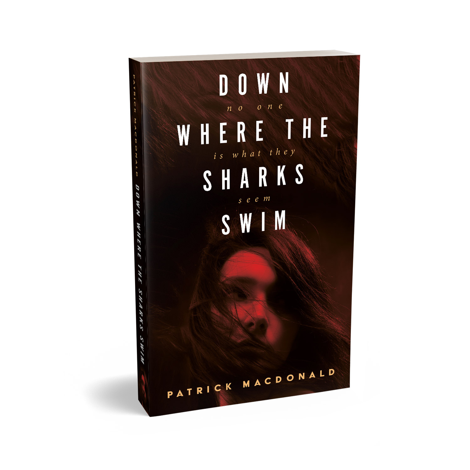 'Down Where The Sharks Swim' is a London set, female-focussed novel. The author is Patrick MacDonald. The book cover design and interior formatting are by Mark Thomas. To learn more about what Mark could do for your book, please visit coverness.com.