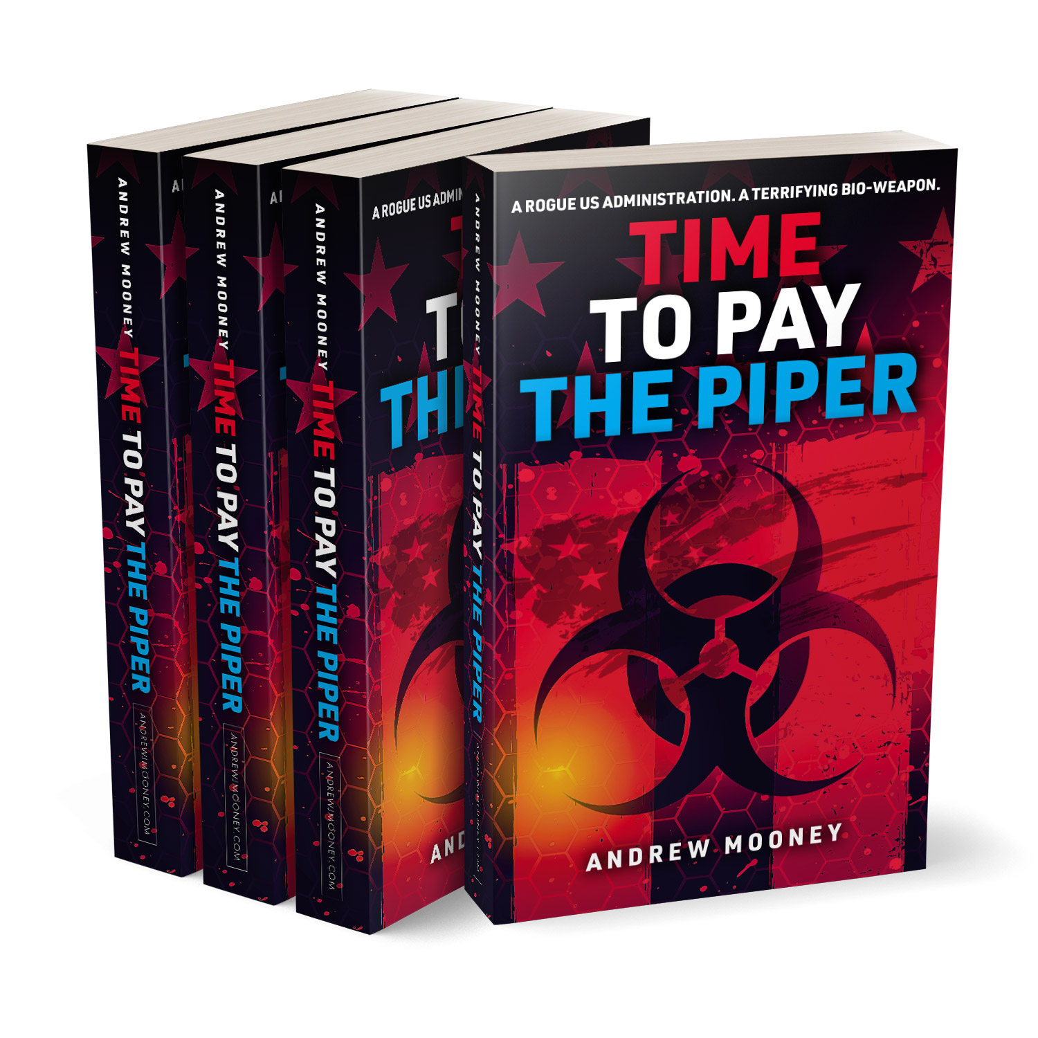 'Time To Pay The Piper' is a great bio-conspiracy thriller. The author is Andrew Mooney. The book cover design and interior formatting are by Mark Thomas. To learn more about what Mark could do for your book, please visit coverness.com.