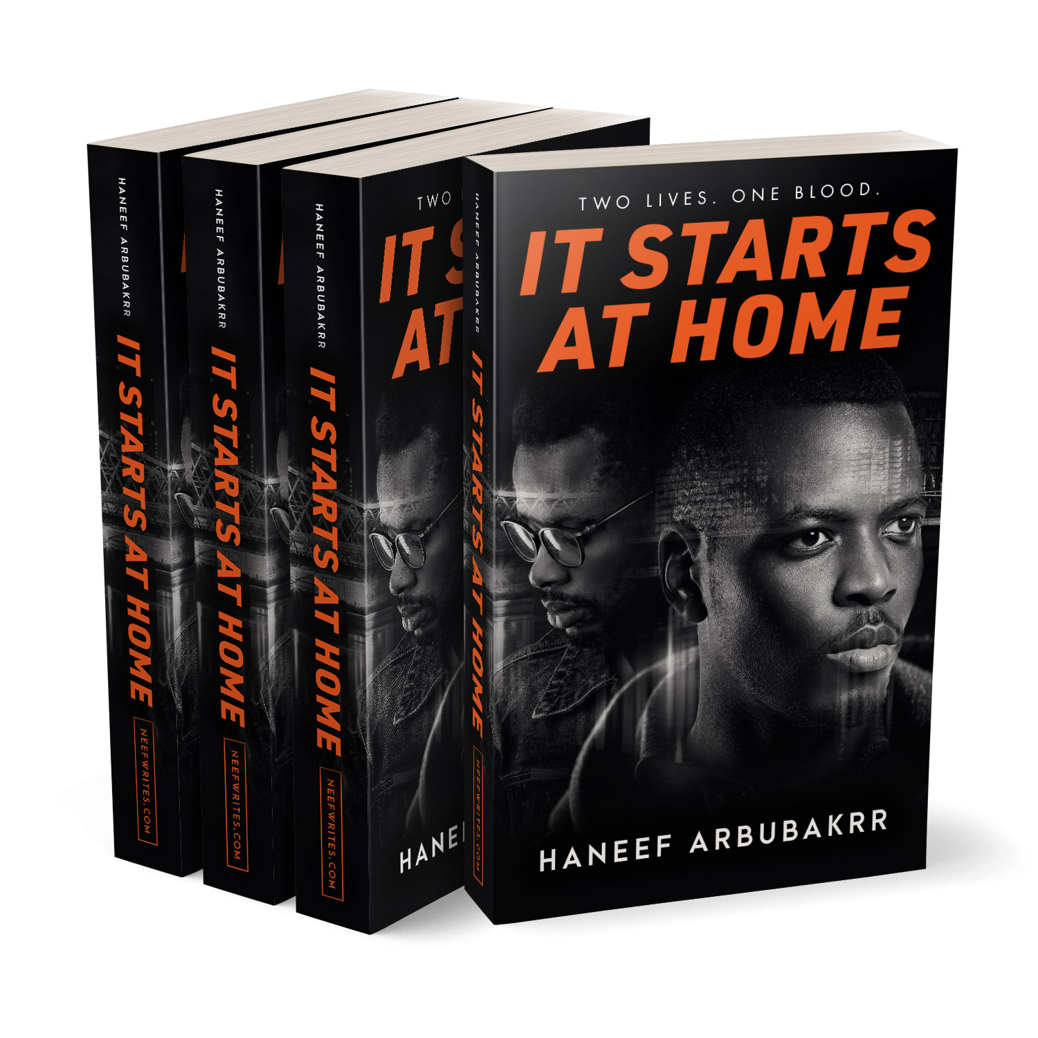 'It Starts At Home' is a gritty urban crime drama. The author is Haneef Arbubakrr. The book cover design and interior formatting are by Mark Thomas. To learn more about what Mark could do for your book, please visit coverness.com.