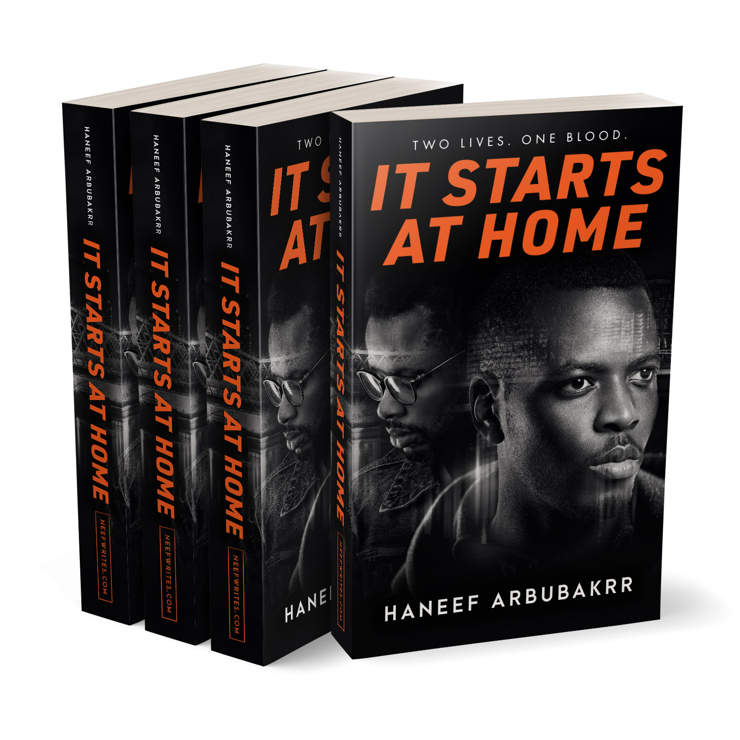 'It Starts At Home' is a gritty urban crime drama. The author is Haneef Arbubakrr. The book cover design and interior formatting are by Mark Thomas. To learn more about what Mark could do for your book, please visit coverness.com.