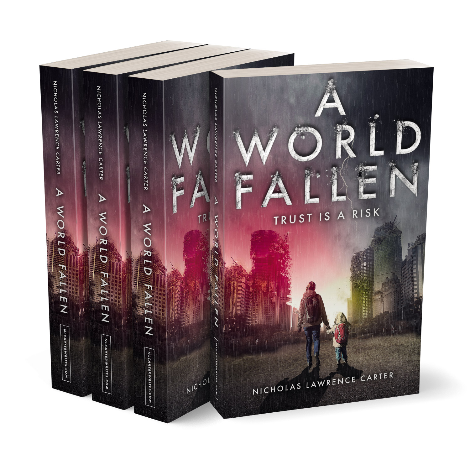 'A World Fallen' is an immersive, post-apocalyse scifi novel. The author is Nicholas Lawrence Carter. The book cover design is by Mark Thomas. To learn more about what Mark could do for your book, please visit coverness.com