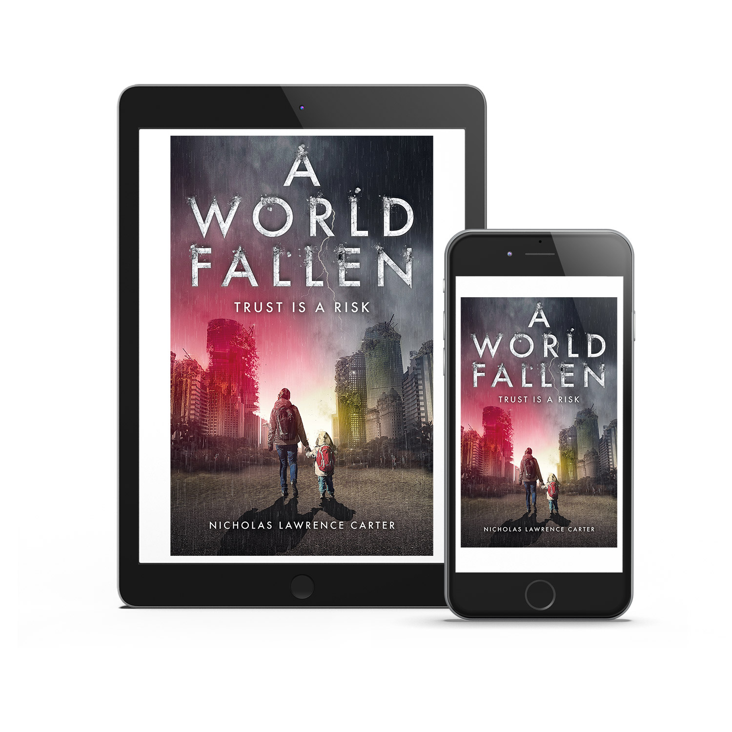 'A World Fallen' is an immersive, post-apocalyse scifi novel. The author is Nicholas Lawrence Carter. The book cover design is by Mark Thomas. To learn more about what Mark could do for your book, please visit coverness.com