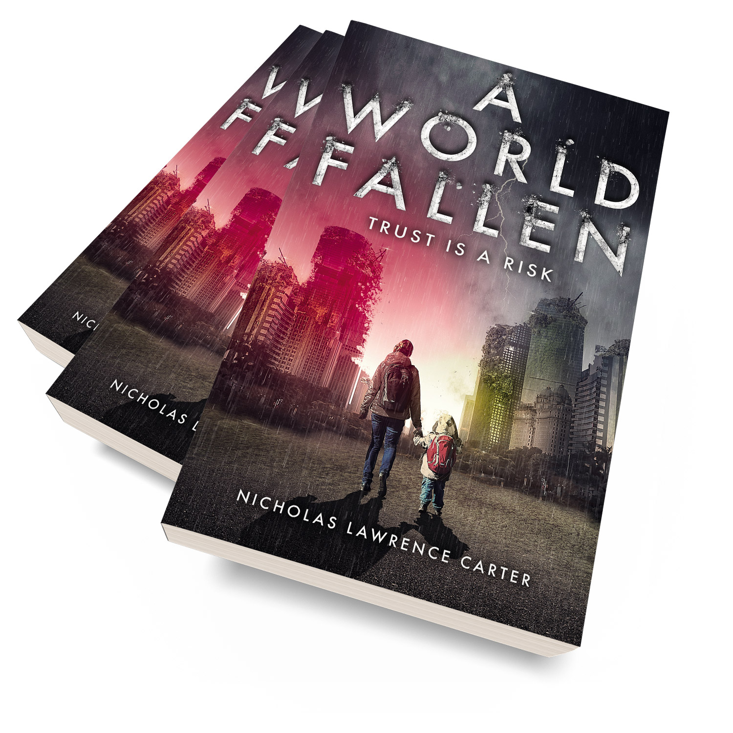 'A World Fallen' is an immersive, post-apocalyse scifi novel. The author is Nicholas Lawrence Carter. The book cover design is by Mark Thomas. To learn more about what Mark could do for your book, please visit coverness.com