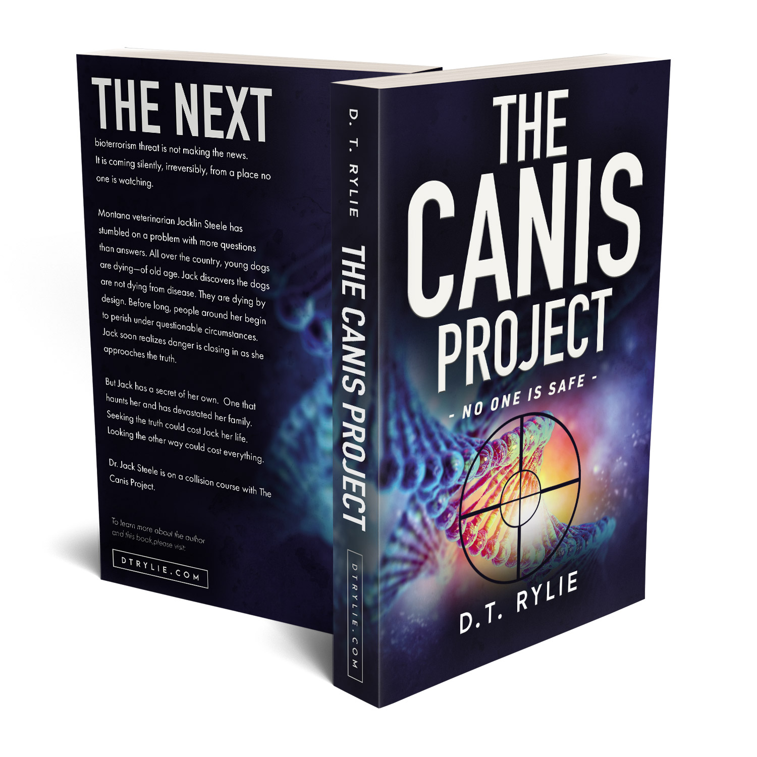 'The Canis Project' is a dark, genetics thriller by D.T. Rylie. The book cover design and interior formatting are by Mark Thomas. To learn more about what Mark could do for your book, please visit coverness.com.