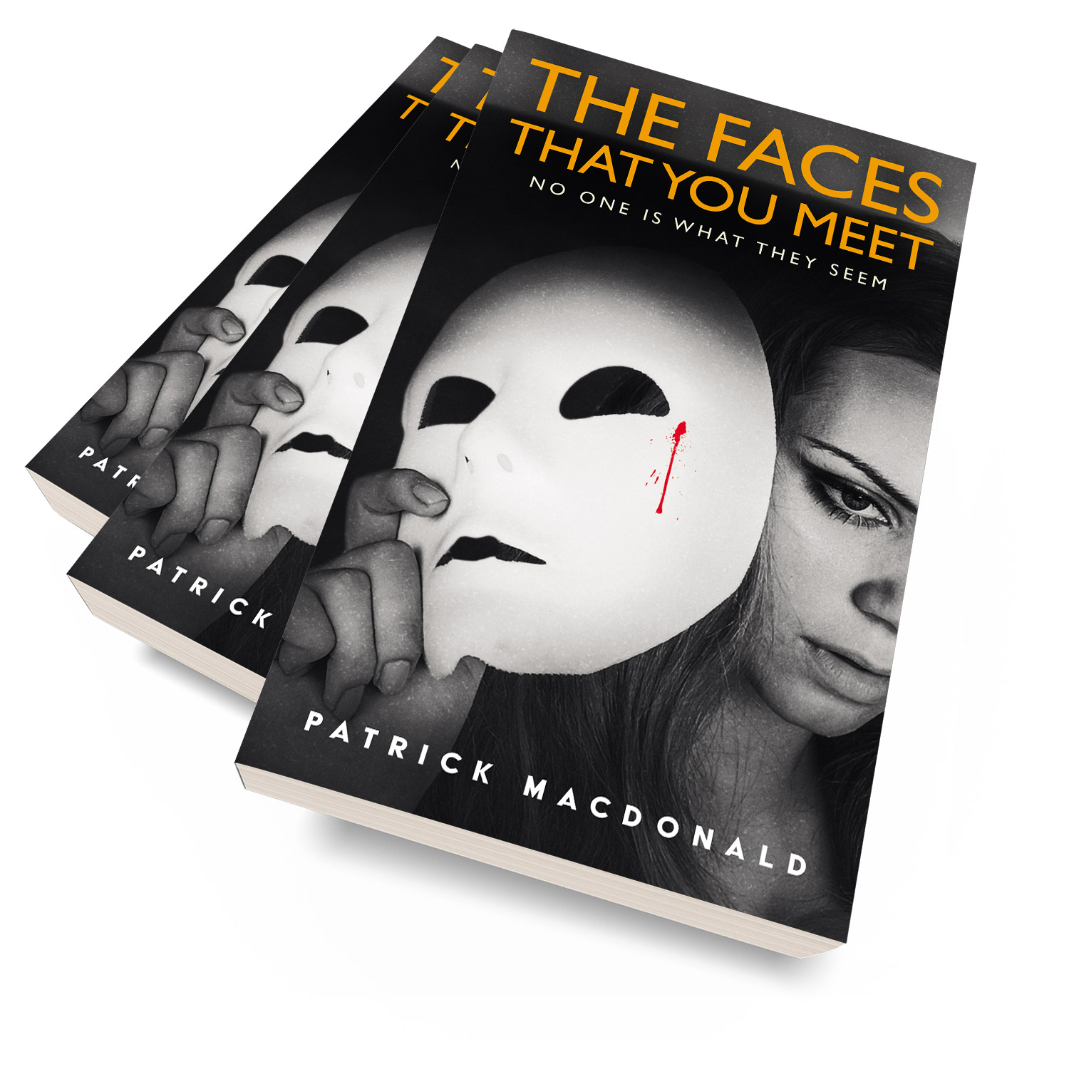 'The Faces That You Meet' is a dark, twisting thriller by Patrick Macdonald. The book cover design and interior formatting are by Mark Thomas. To learn more about what Mark could do for your book, please visit coverness.com.