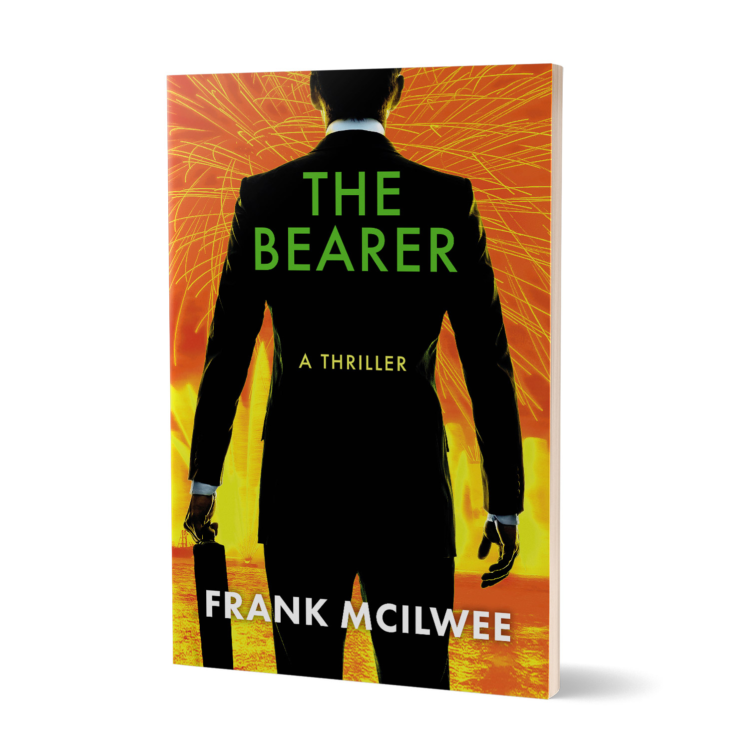 'The Bearer' is a globetrotting thriller by Frank McIlwee. The book cover design is by Mark Thomas. To learn more about what Mark could do for your book, please visit coverness.com.