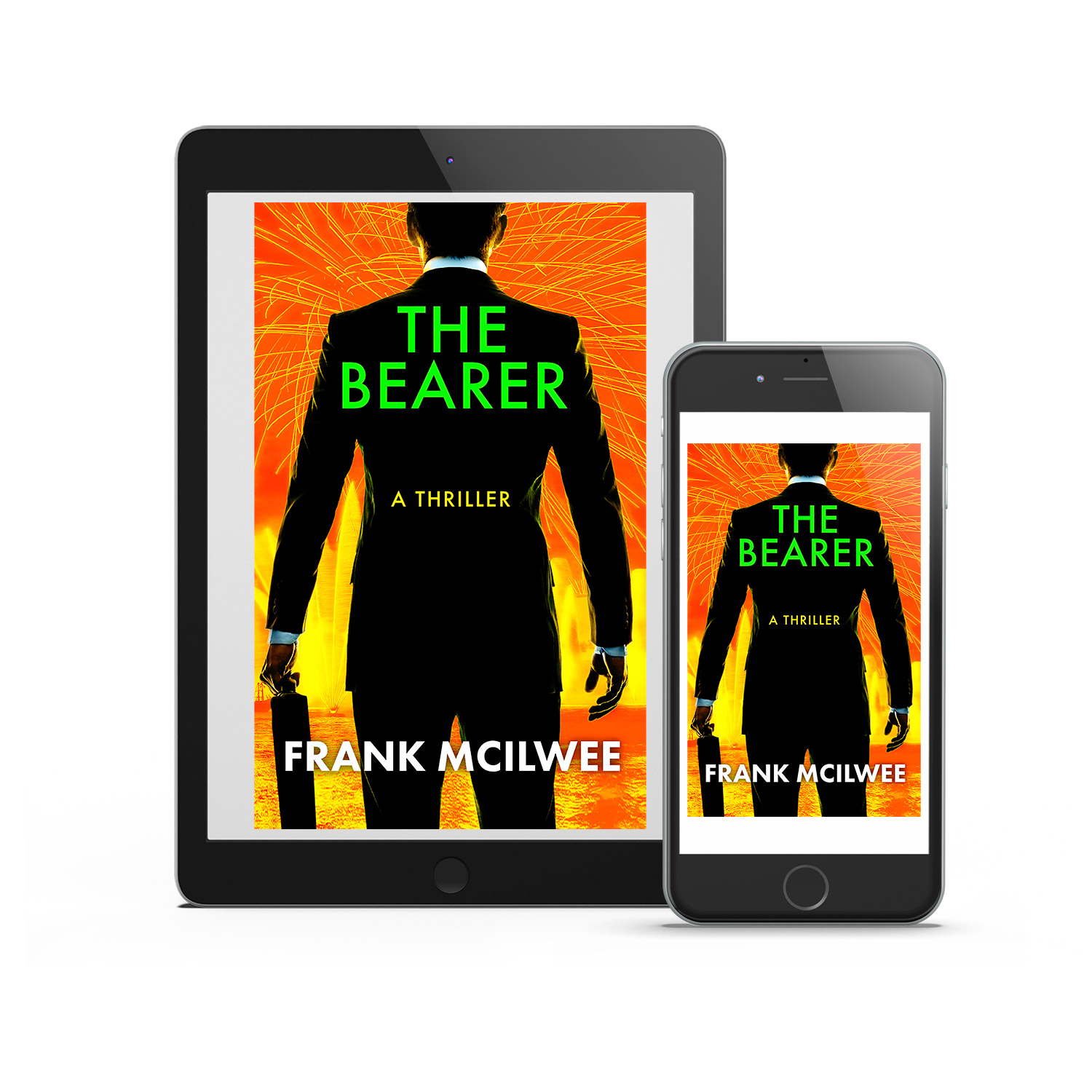 'The Bearer' is a globetrotting thriller by Frank McIlwee. The book cover design is by Mark Thomas. To learn more about what Mark could do for your book, please visit coverness.com.