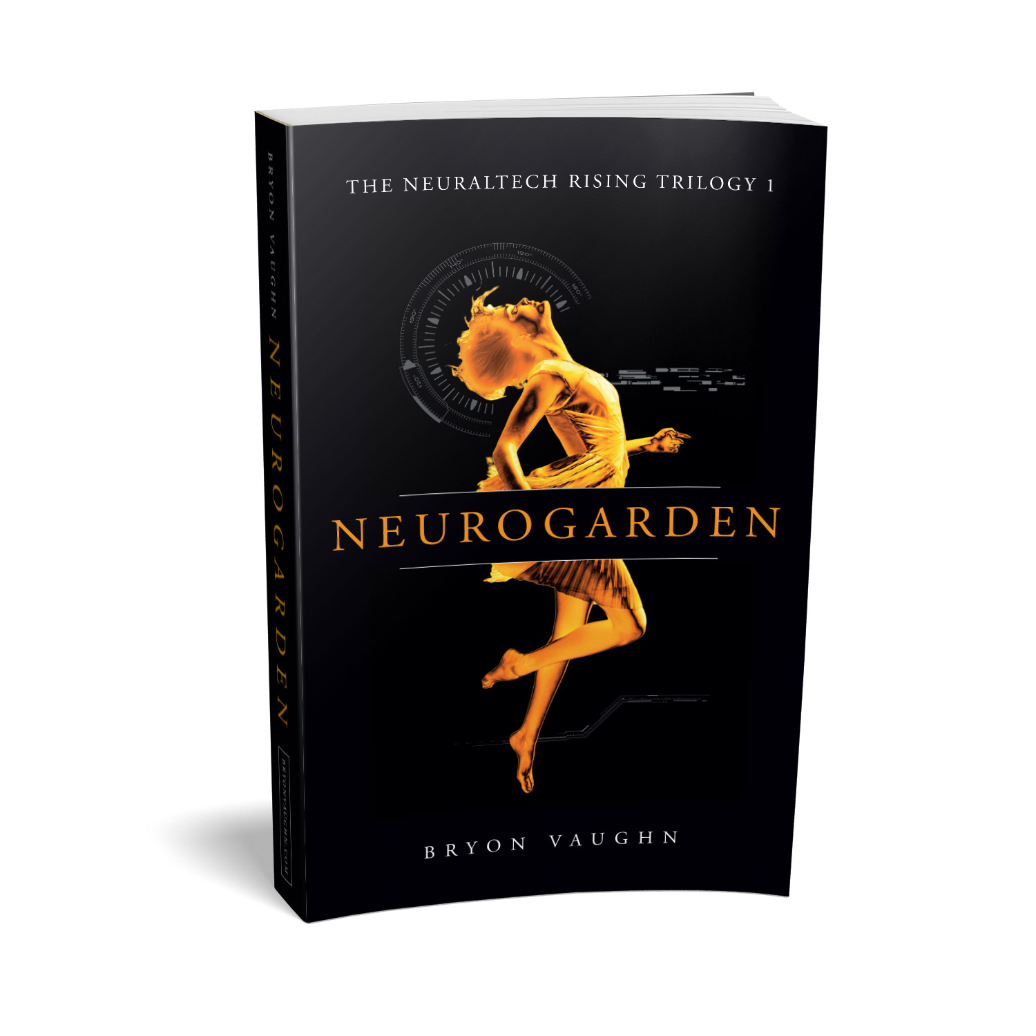 'Neurogarden' is a classy cyber thriller by author Bryon Vaughn. The book cover design is by Mark Thomas. To learn more about what Mark could do for your book, please visit coverness.com.