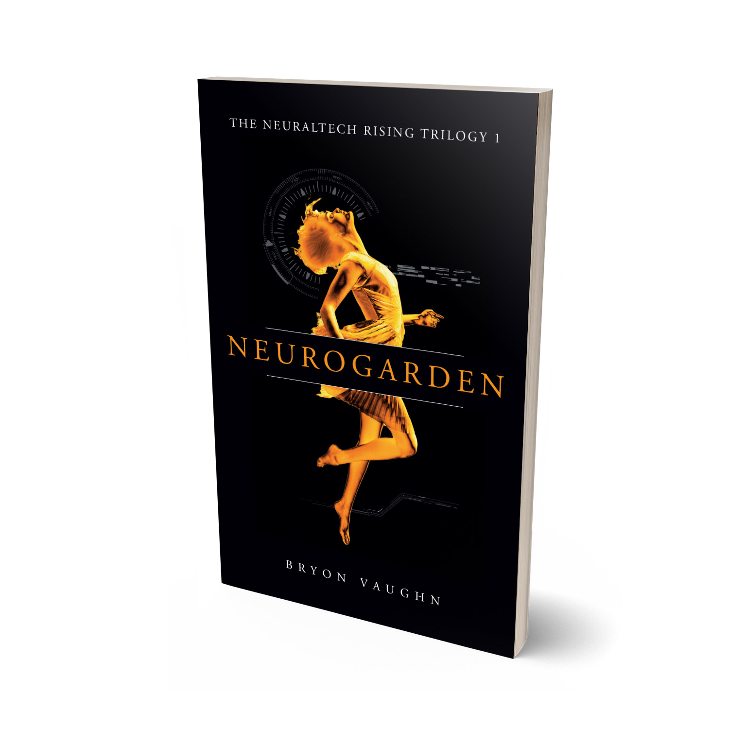 'Neurogarden' is a classy cyber thriller by author Bryon Vaughn. The book cover design is by Mark Thomas. To learn more about what Mark could do for your book, please visit coverness.com.