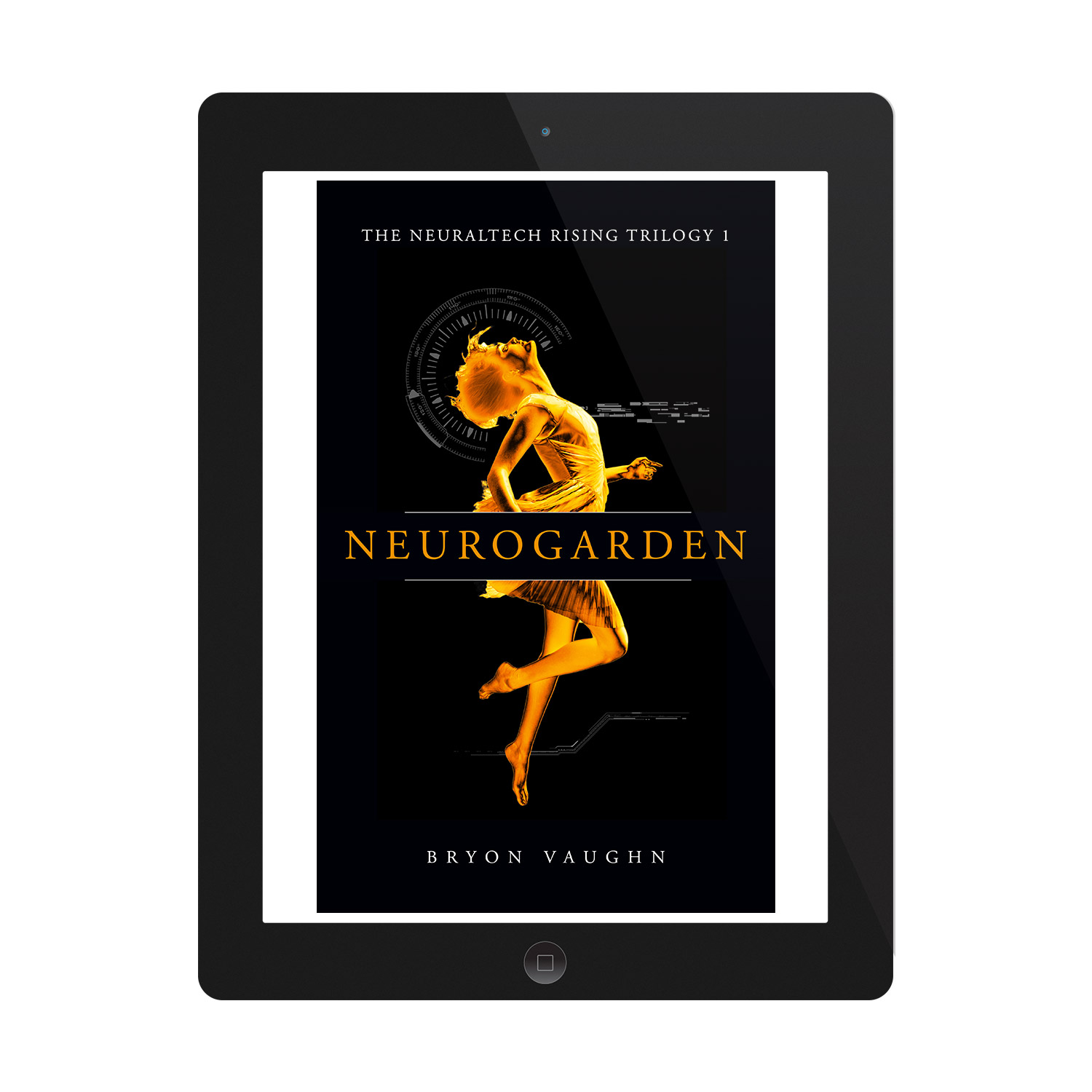 'Neurogarden' is a classy cyber thriller by author Bryon Vaughn. The book cover design is by Mark Thomas. To learn more about what Mark could do for your book, please visit coverness.com.