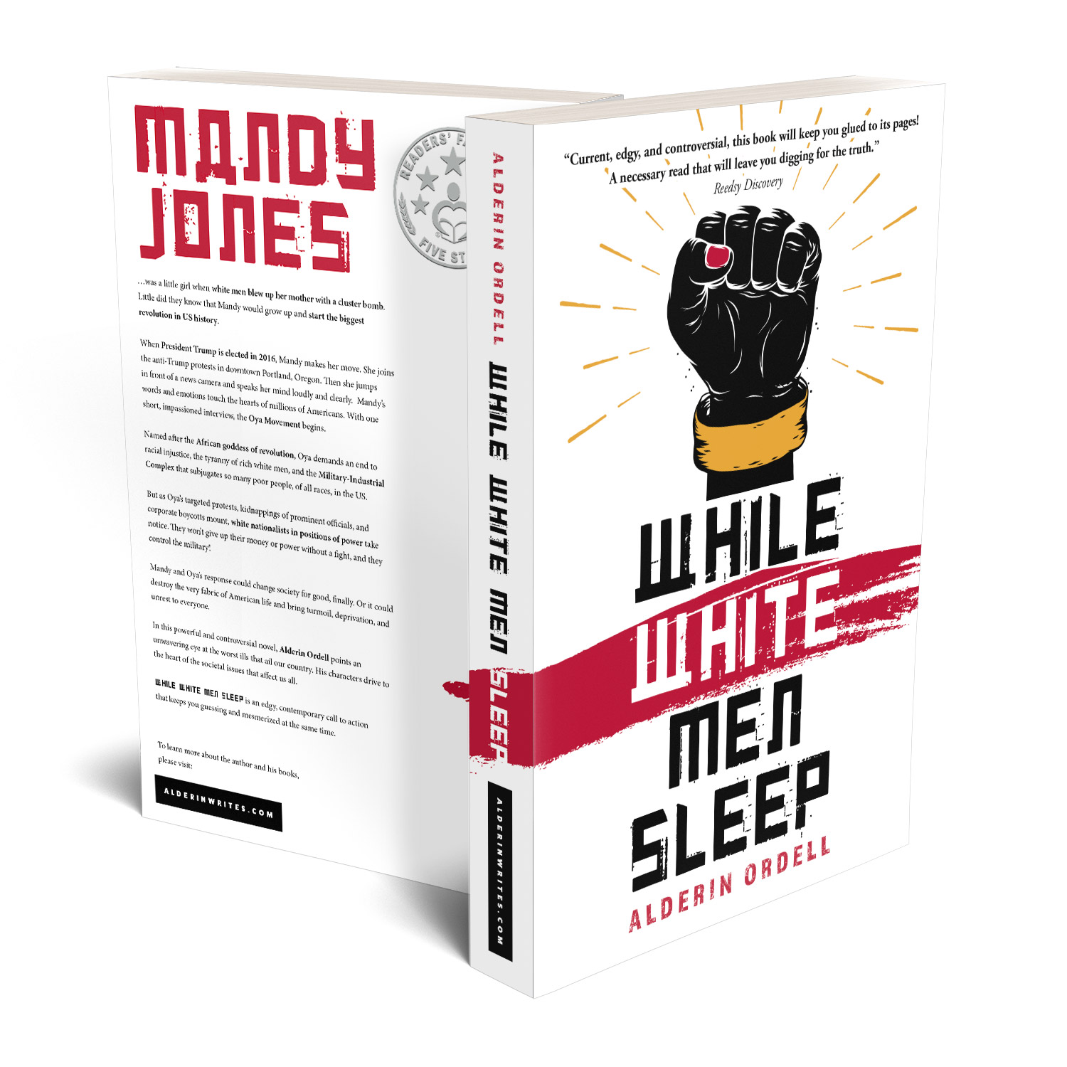 'While White Men Sleep' is a provocative narrative fiction set against the background of BLM and the Trump presidency . The author is Alderin Ordell. The book cover design and interior formatting are by Mark Thomas. To learn more about what Mark could do for your book, please visit coverness.com