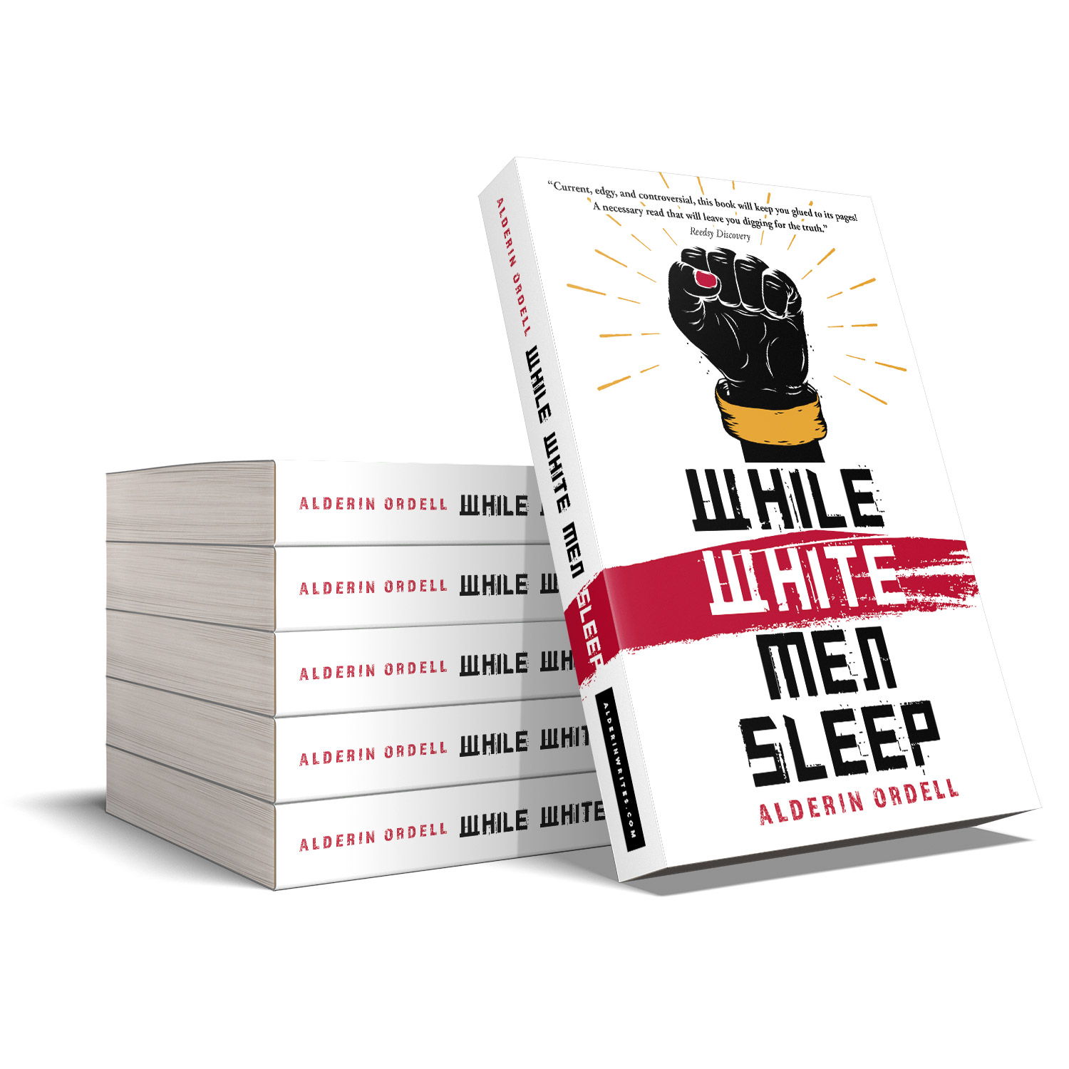 'While White Men Sleep' is a provocative narrative fiction set against the background of BLM and the Trump presidency . The author is Alderin Ordell. The book cover design and interior formatting are by Mark Thomas. To learn more about what Mark could do for your book, please visit coverness.com