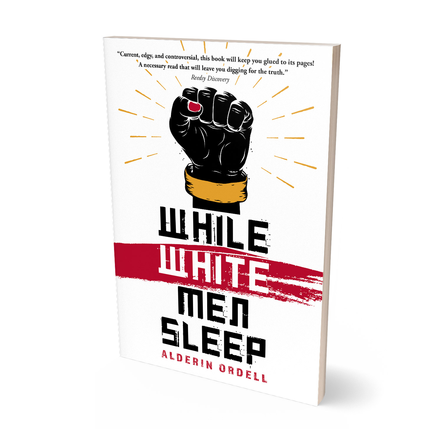 'While White Men Sleep' is a provocative narrative fiction set against the background of BLM and the Trump presidency . The author is Alderin Ordell. The book cover design and interior formatting are by Mark Thomas. To learn more about what Mark could do for your book, please visit coverness.com