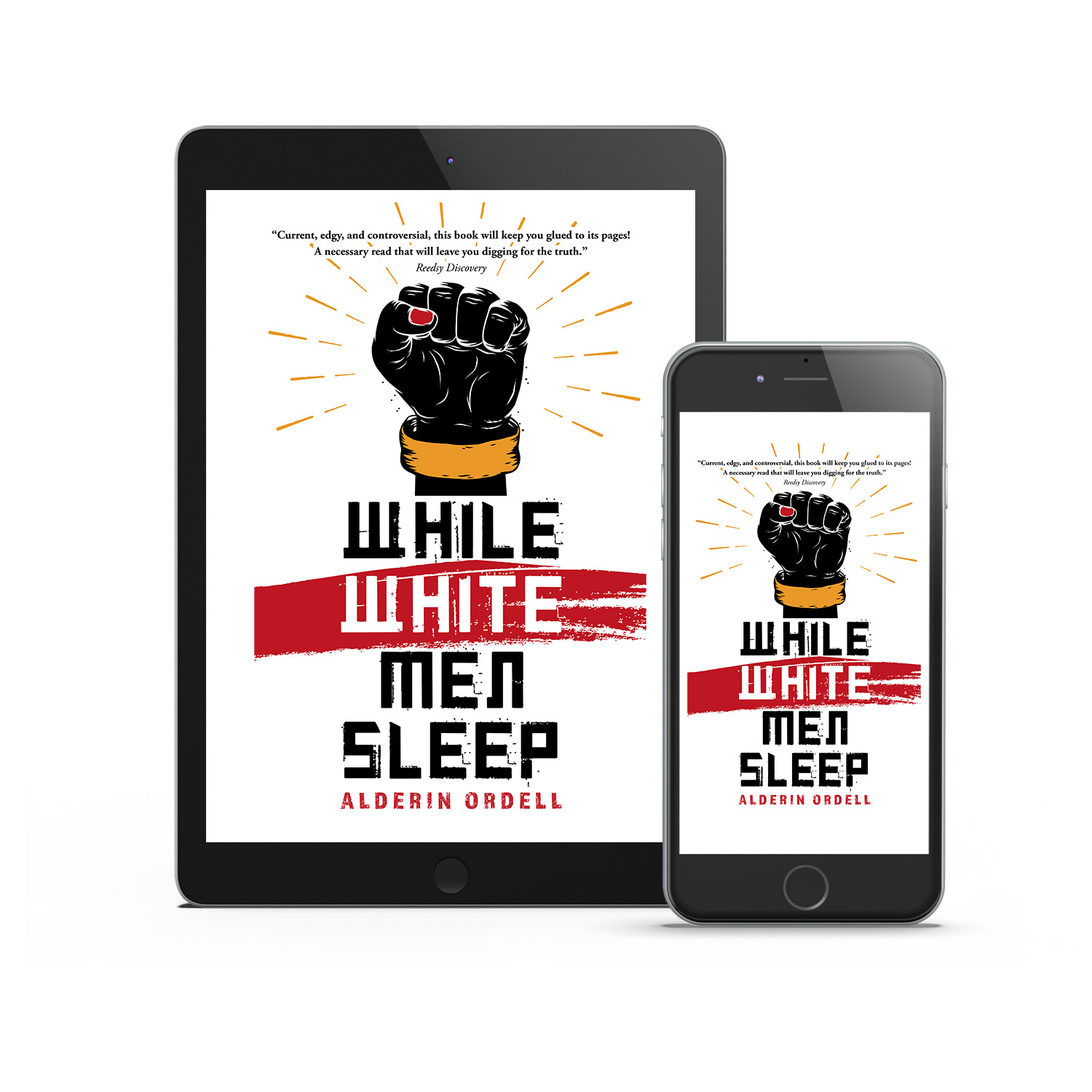 'While White Men Sleep' is a provocative narrative fiction set against the background of BLM and the Trump presidency . The author is Alderin Ordell. The book cover design and interior formatting are by Mark Thomas. To learn more about what Mark could do for your book, please visit coverness.com