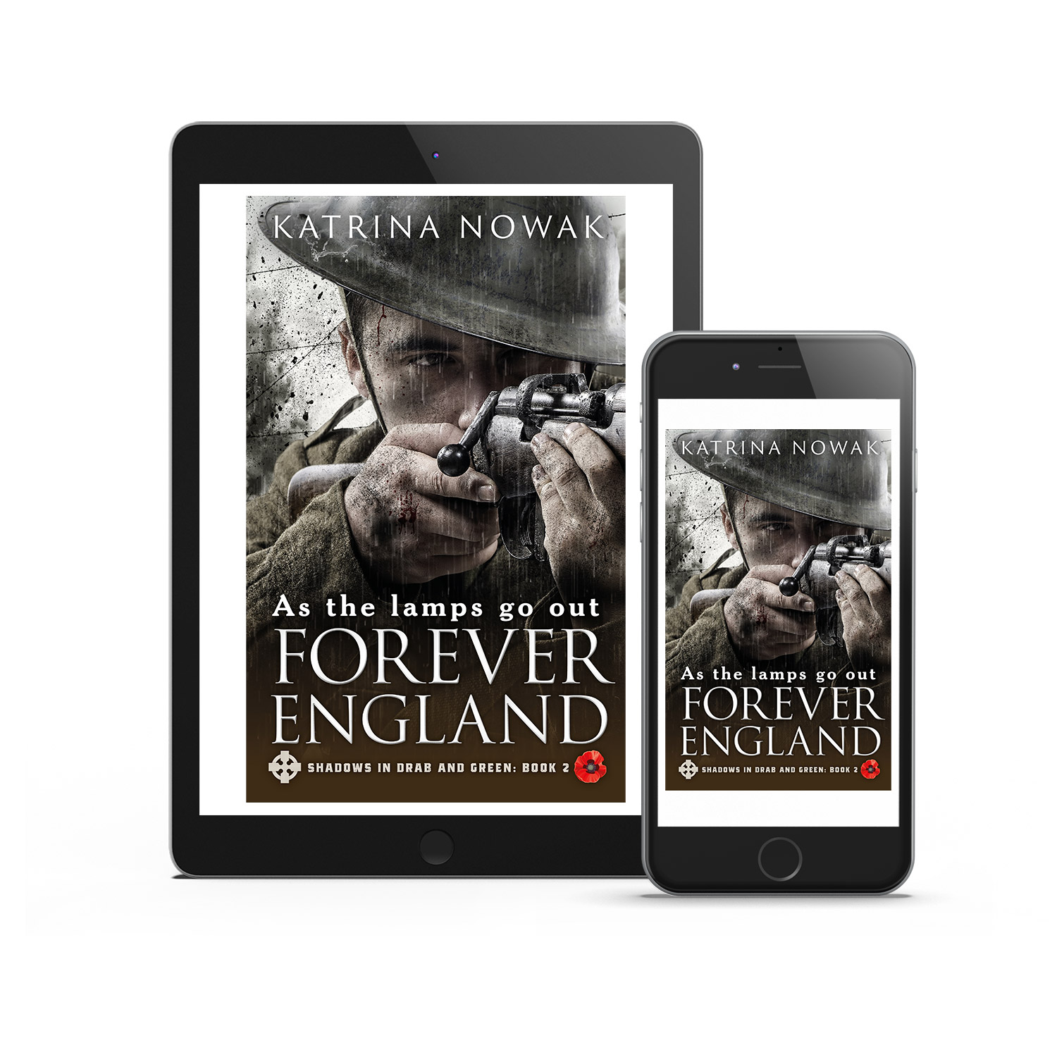 'Forever England' is the second volume in an epic fiction series set in around WW1. The author is Katrina Nowak. The book cover design and interior formatting are by Mark Thomas. To learn more about what Mark could do for your book, please visit coverness.com