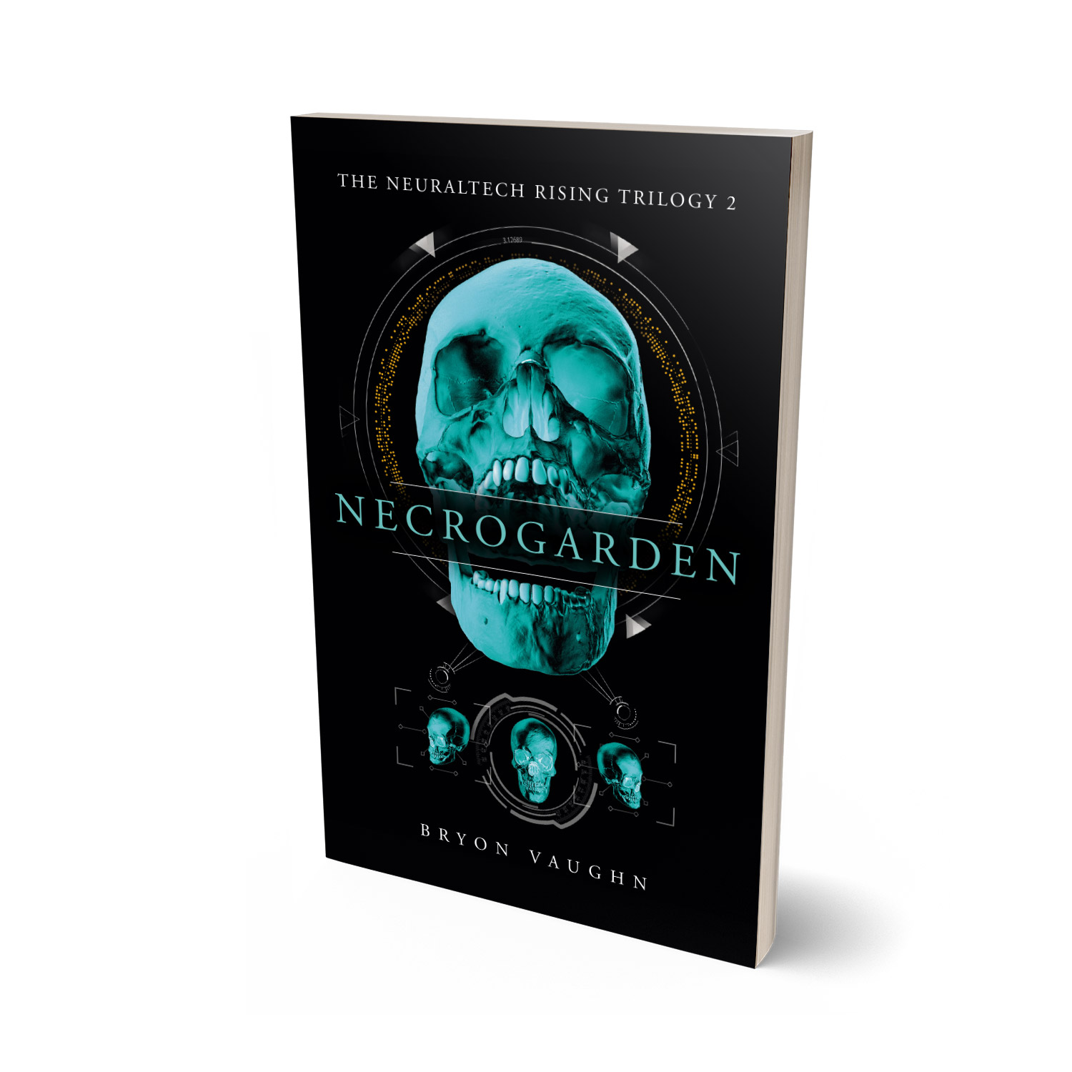 'Necrogarden' is a classy cyber thriller by author Bryon Vaughn. The book cover design is by Mark Thomas. To learn more about what Mark could do for your book, please visit coverness.com.