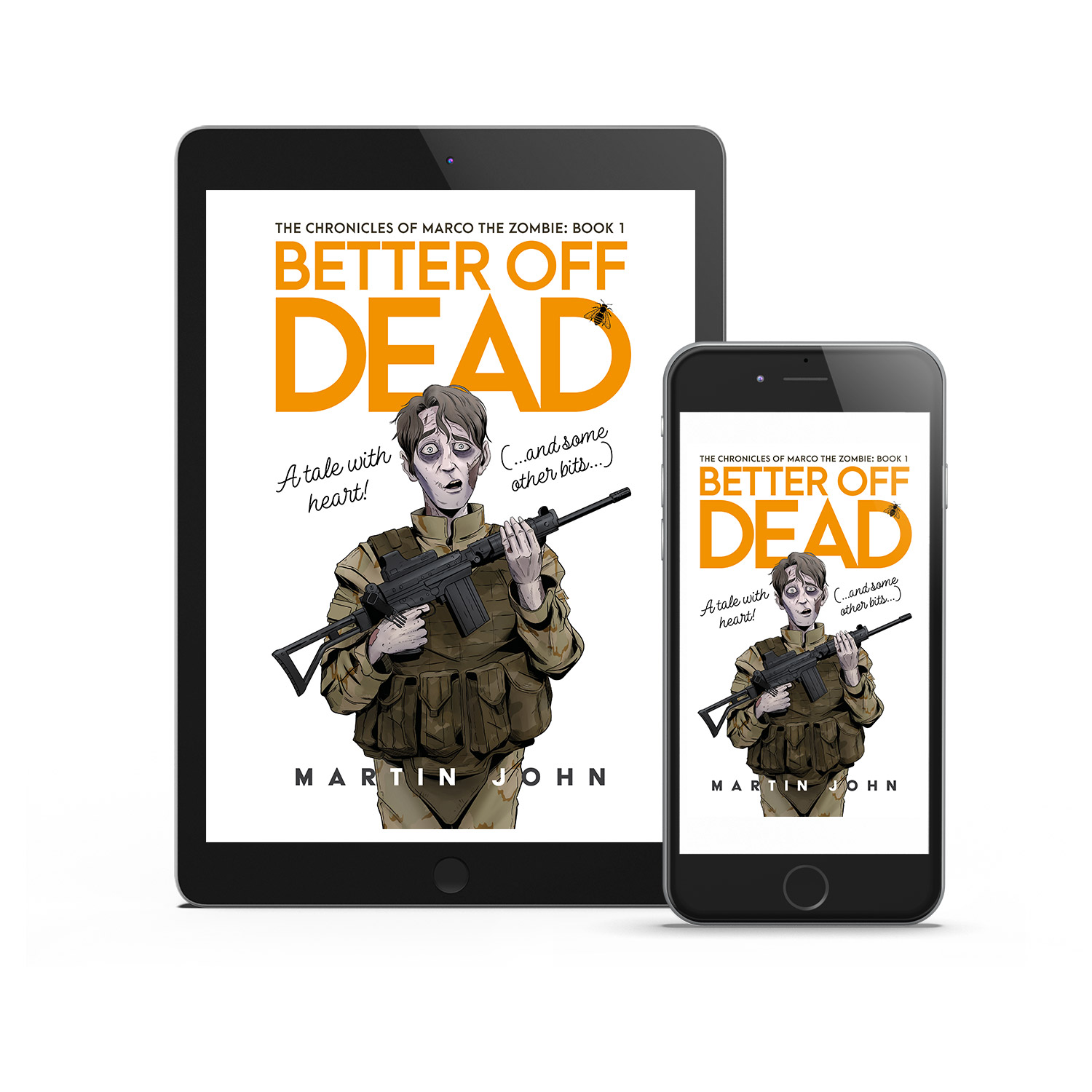 'Better Of Dead' is a bone-dry zombie comedy novel. The book cover design and interior formatting are by Mark Thomas. To learn more about what Mark could do for your book, please visit coverness.com.