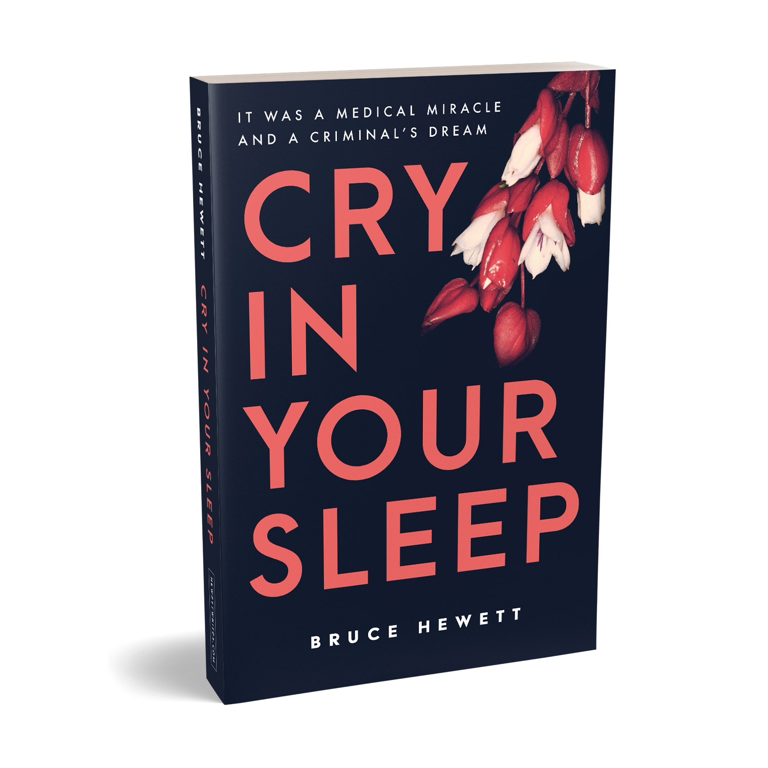 'Cry In Your Sleep' is cracking modern pharma crime thriller. The author is Bruce Hewett. The book cover design and interior formatting are by Mark Thomas. To learn more about what Mark could do for your book, please visit coverness.com