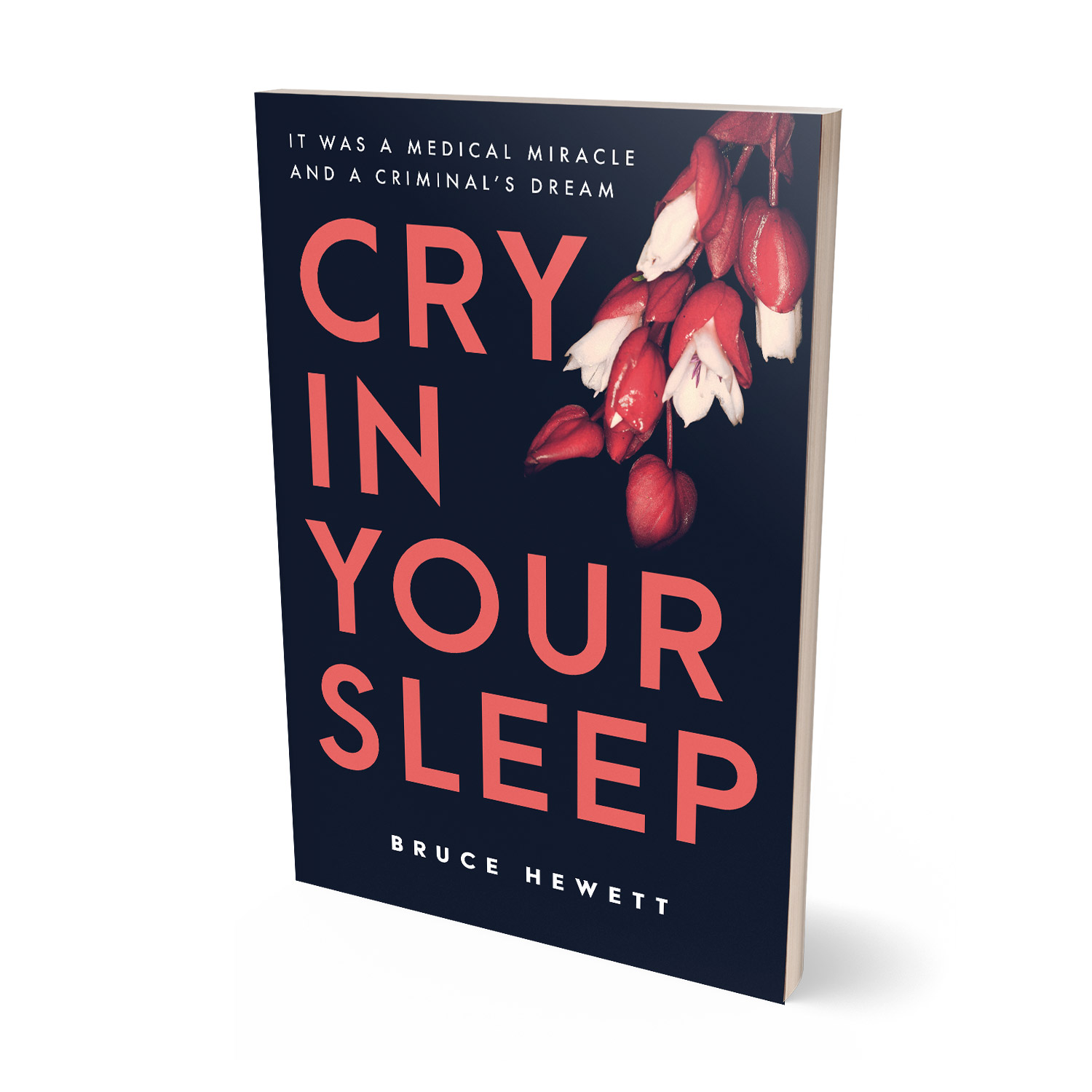'Cry In Your Sleep' is cracking modern pharma crime thriller. The author is Bruce Hewett. The book cover design and interior formatting are by Mark Thomas. To learn more about what Mark could do for your book, please visit coverness.com