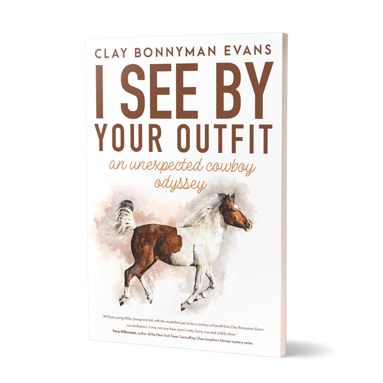 'I See By Your Outfit'' is modern cowboy memoir, reflecting on life and times on the trail in the 1980s. The author is Clay Bonnyman Evans. The book cover design and interior formatting are by Mark Thomas. To learn more about what Mark could do for your book, please visit coverness.com